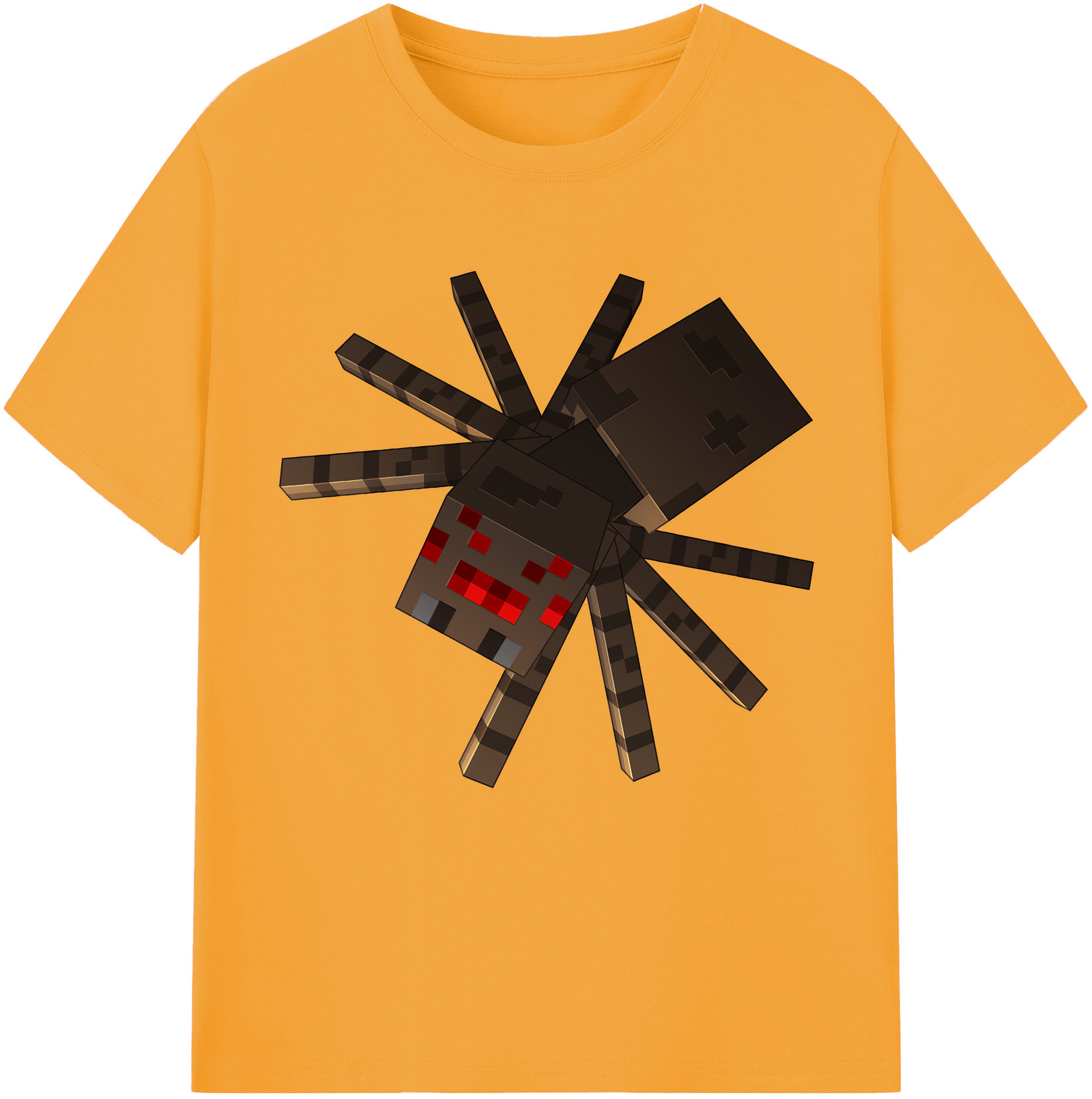 （画像用） マインクラフト ブロックの世界 Minecraft MC Block world 綿100％半袖Tシャツ（フロントプリント）