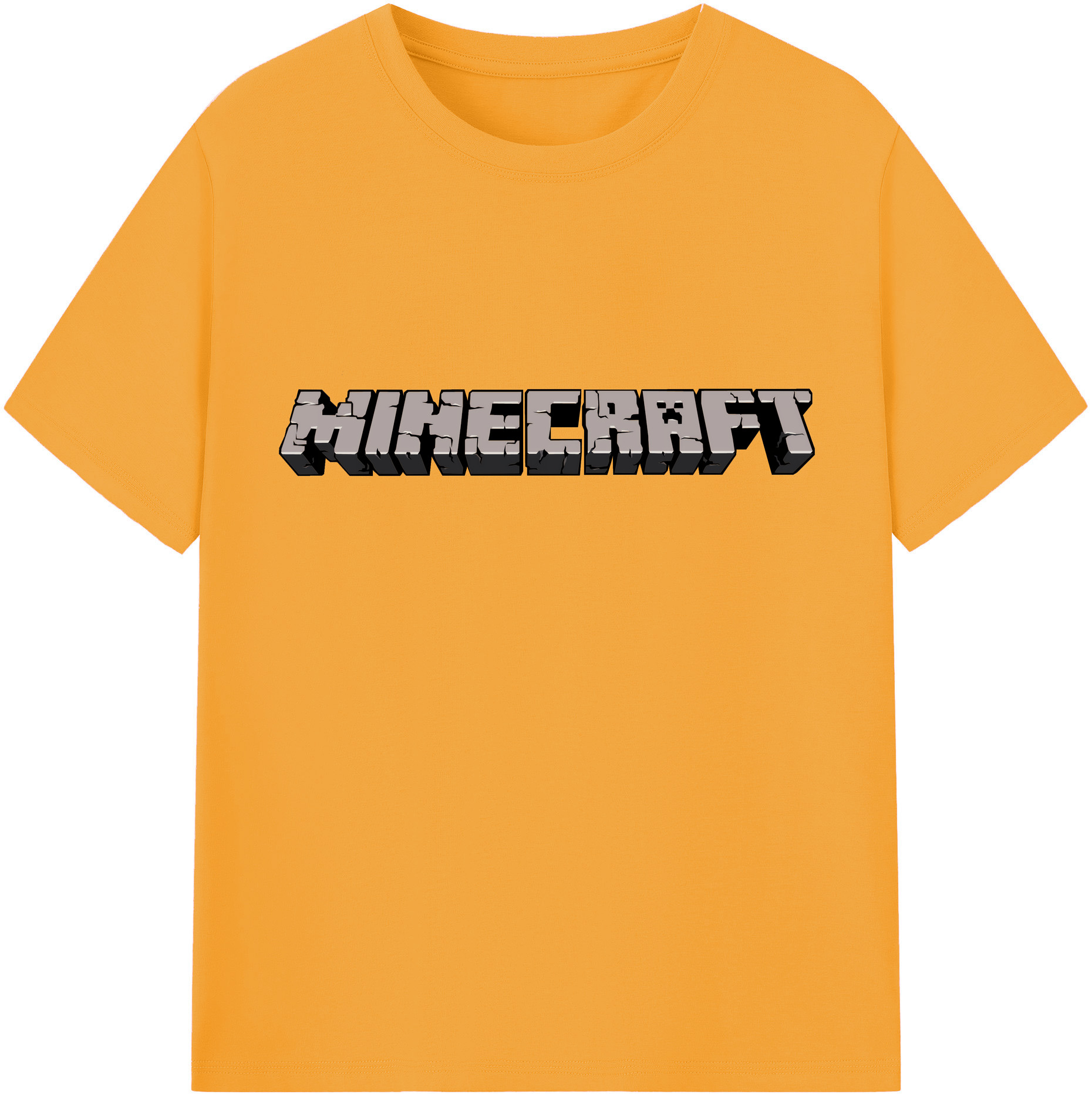 （画像用） マインクラフト ブロックの世界 Minecraft MC Block world 綿100％半袖Tシャツ（フロントプリント）