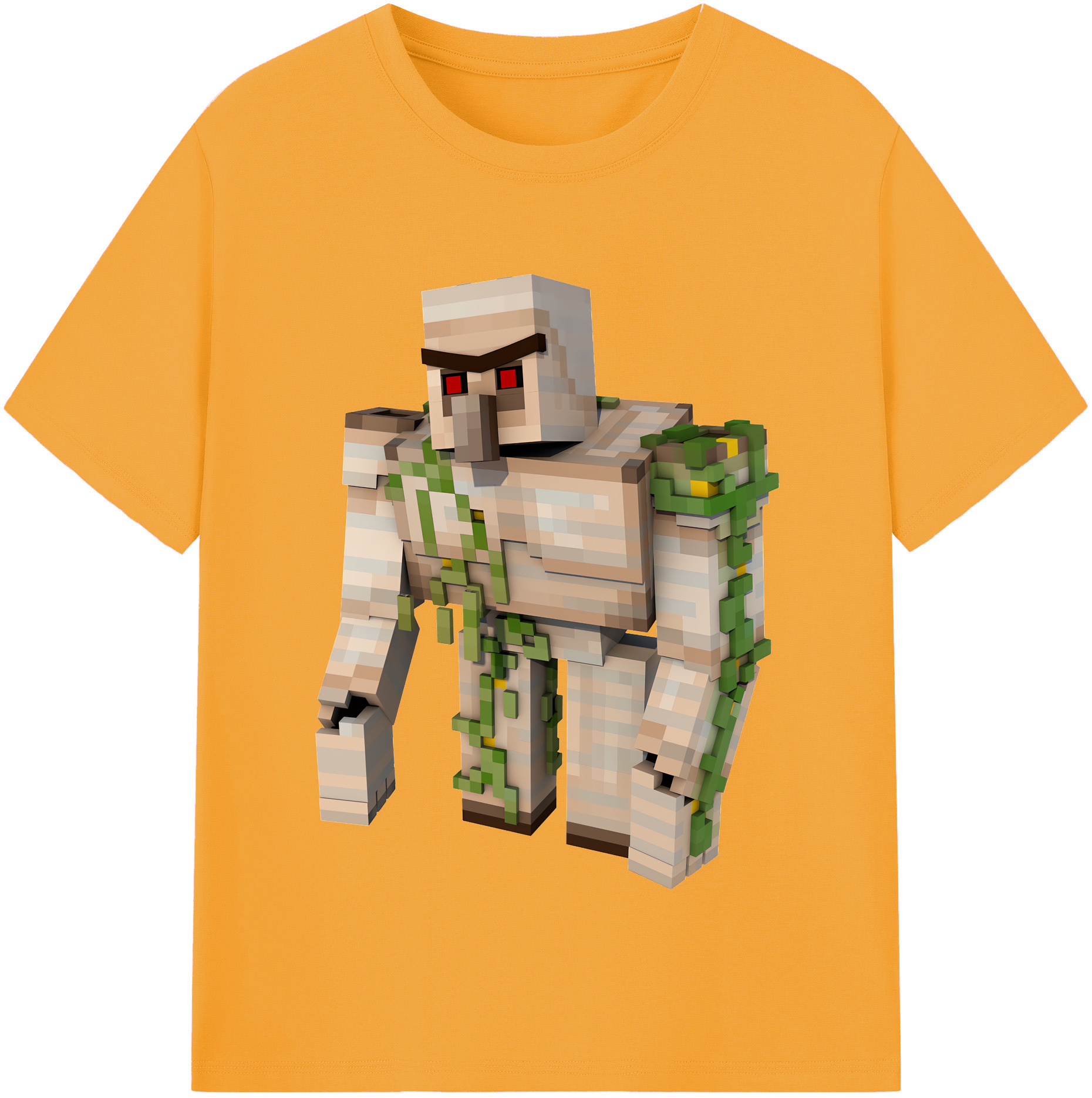 （画像用） マインクラフト ブロックの世界 Minecraft MC Block world 綿100％半袖Tシャツ（フロントプリント）