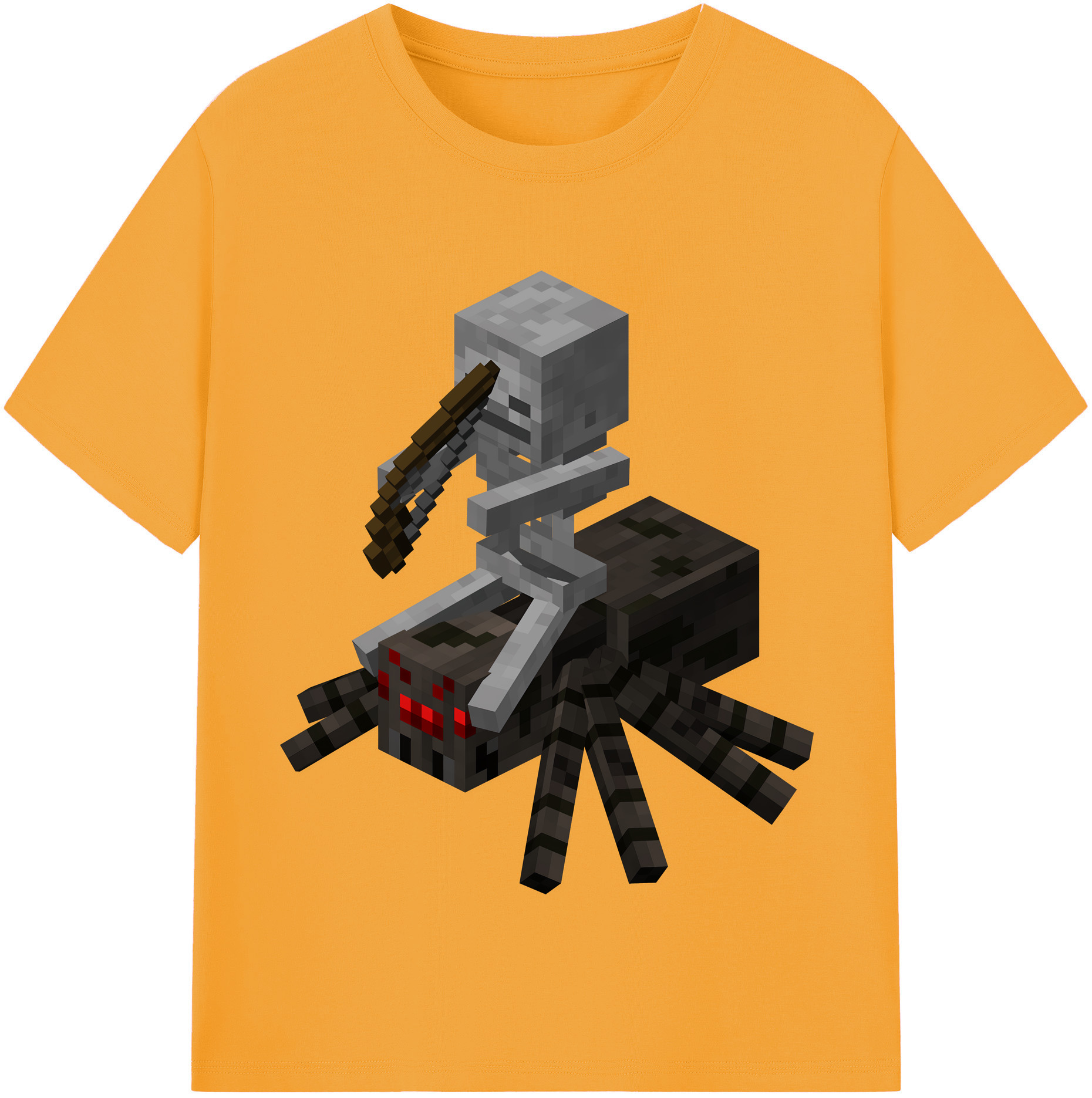 （画像用） マインクラフト ブロックの世界 Minecraft MC Block world 綿100％半袖Tシャツ（フロントプリント）