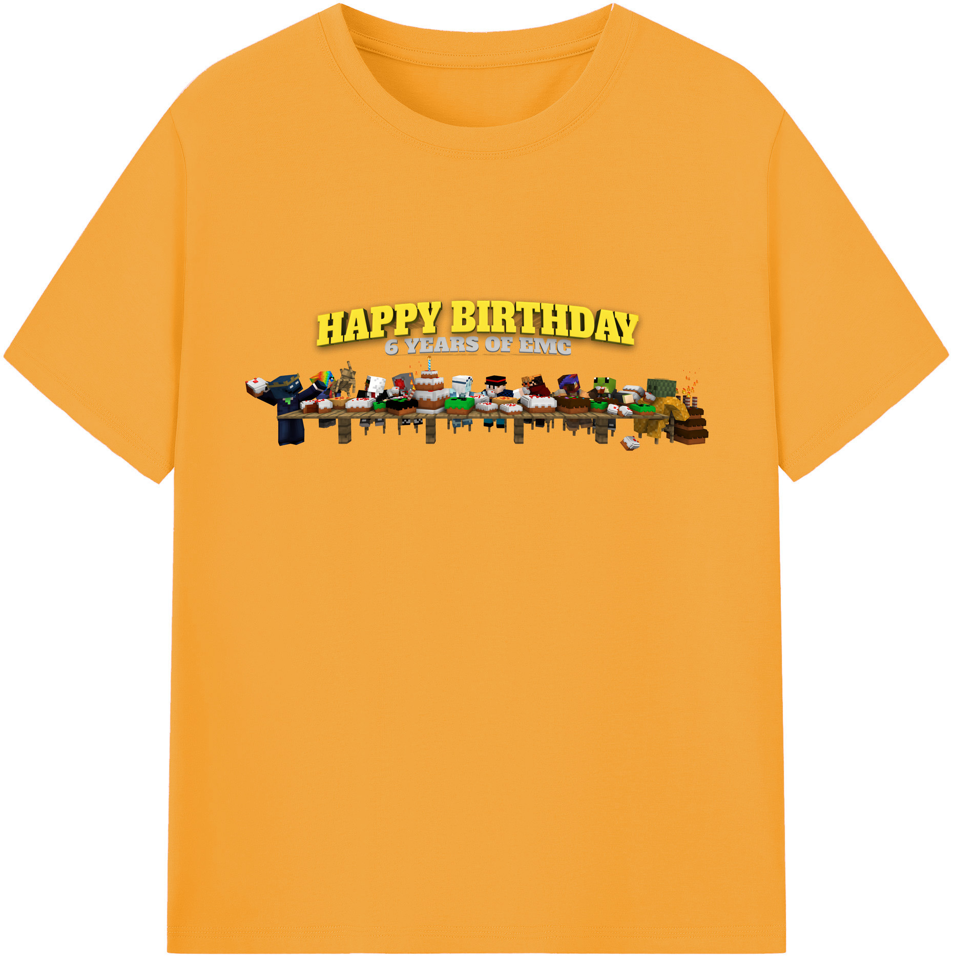（画像用） マインクラフト ブロックの世界 Minecraft MC Block world 綿100％半袖Tシャツ（フロントプリント）