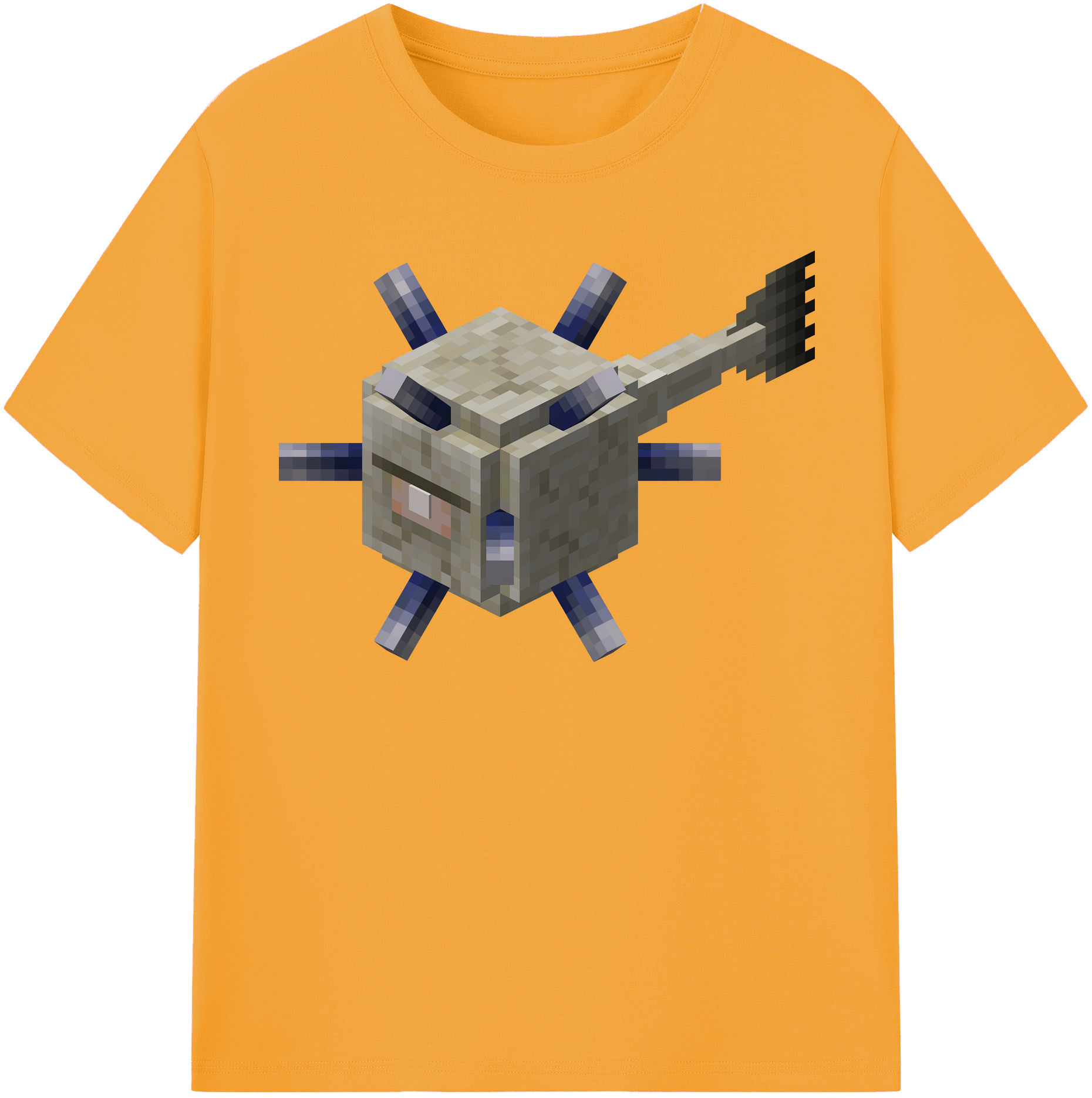 （画像用） マインクラフト ブロックの世界 Minecraft MC Block world 綿100％半袖Tシャツ（フロントプリント）