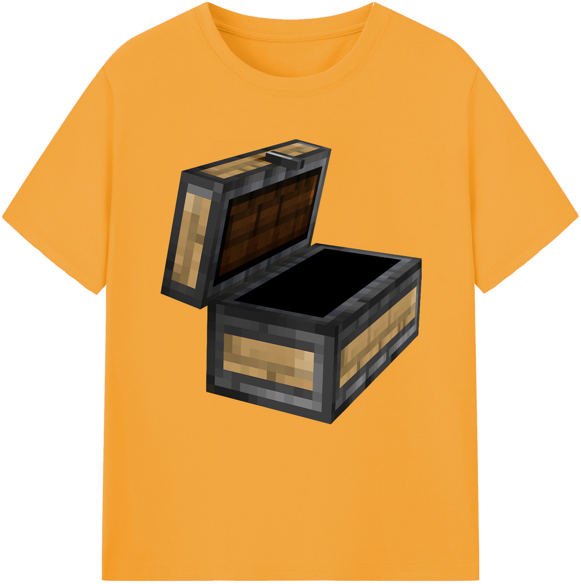 （画像用） マインクラフト ブロックの世界 Minecraft MC Block world 綿100％半袖Tシャツ（フロントプリント）