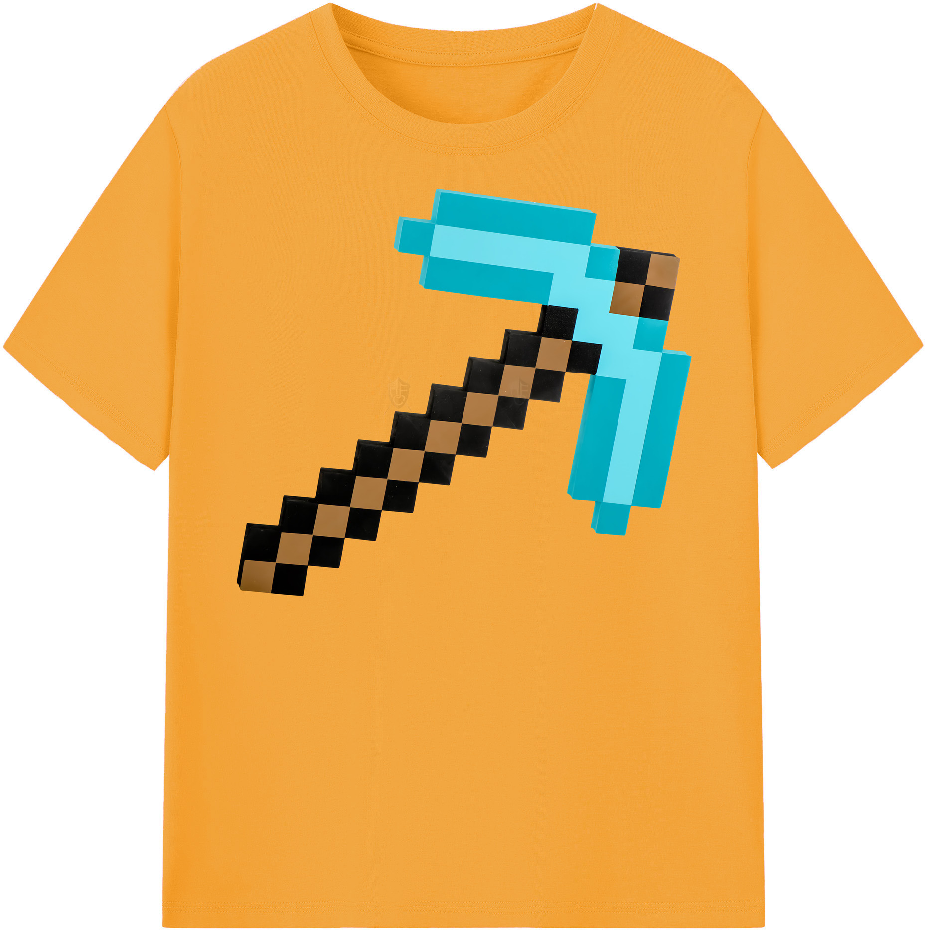 （画像用） マインクラフト ブロックの世界 Minecraft MC Block world 綿100％半袖Tシャツ（フロントプリント）
