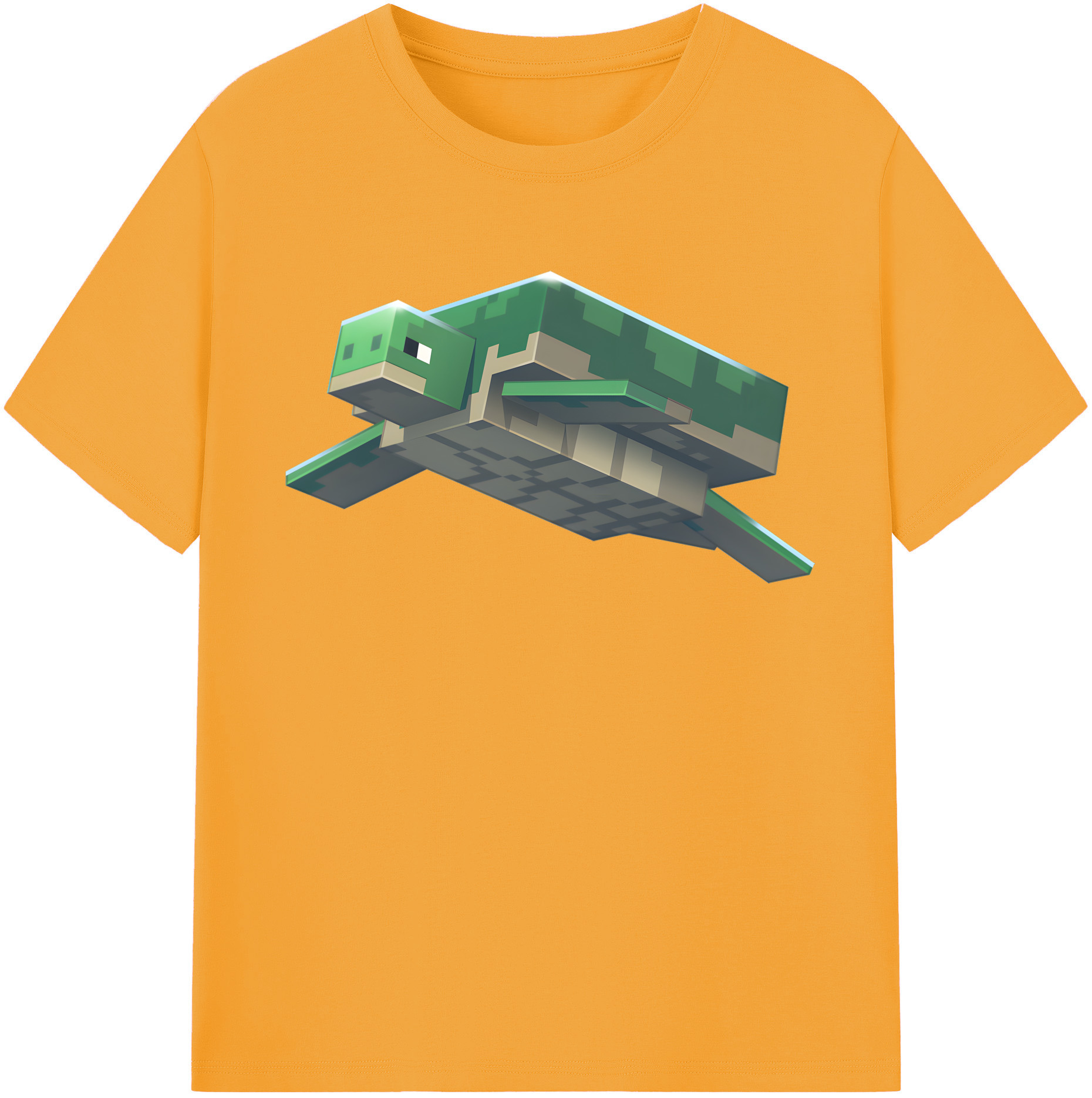 （画像用） マインクラフト ブロックの世界 Minecraft MC Block world 綿100％半袖Tシャツ（フロントプリント）