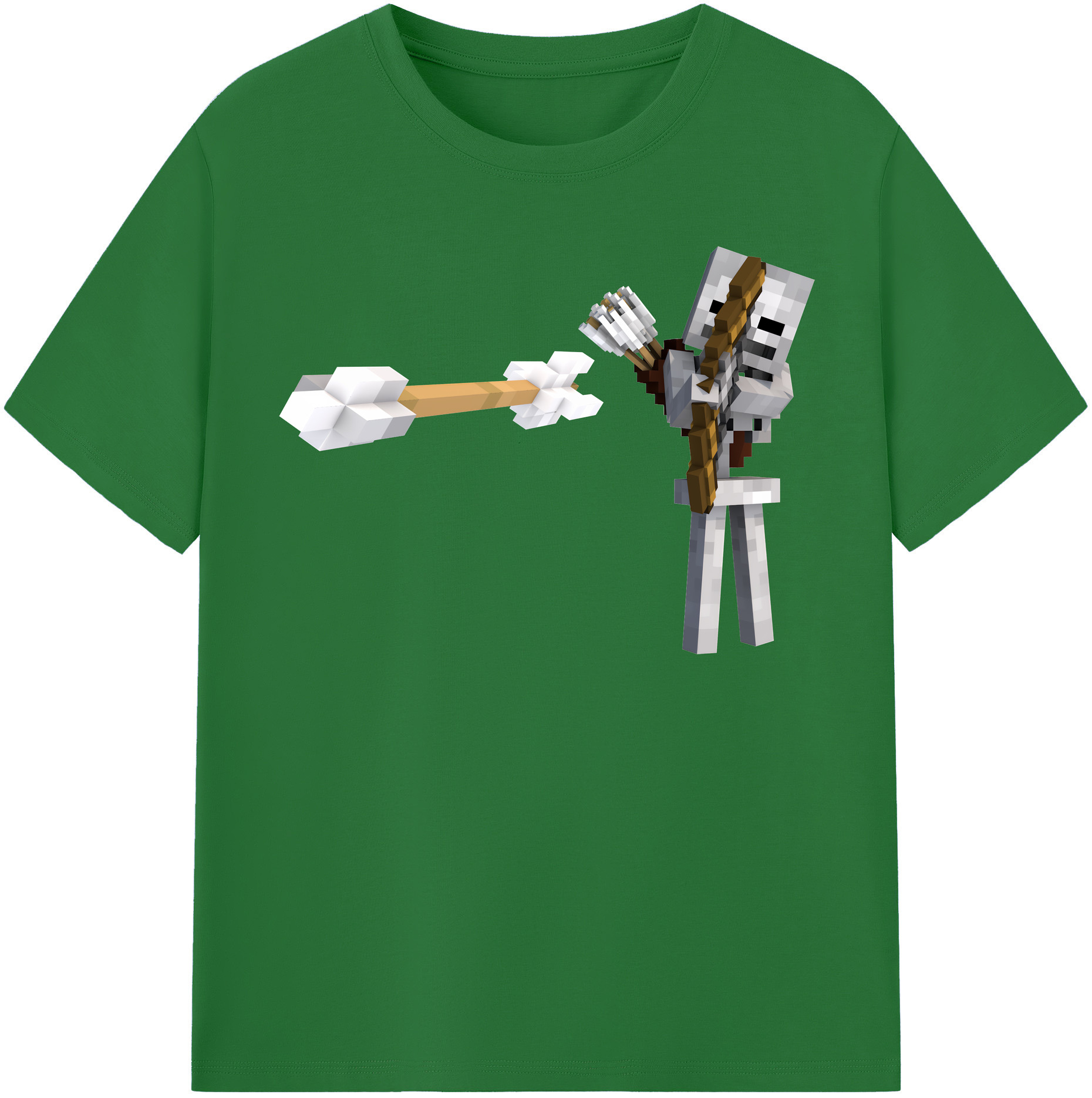 （画像用） マインクラフト ブロックの世界 Minecraft MC Block world 綿100％半袖Tシャツ（フロントプリント）