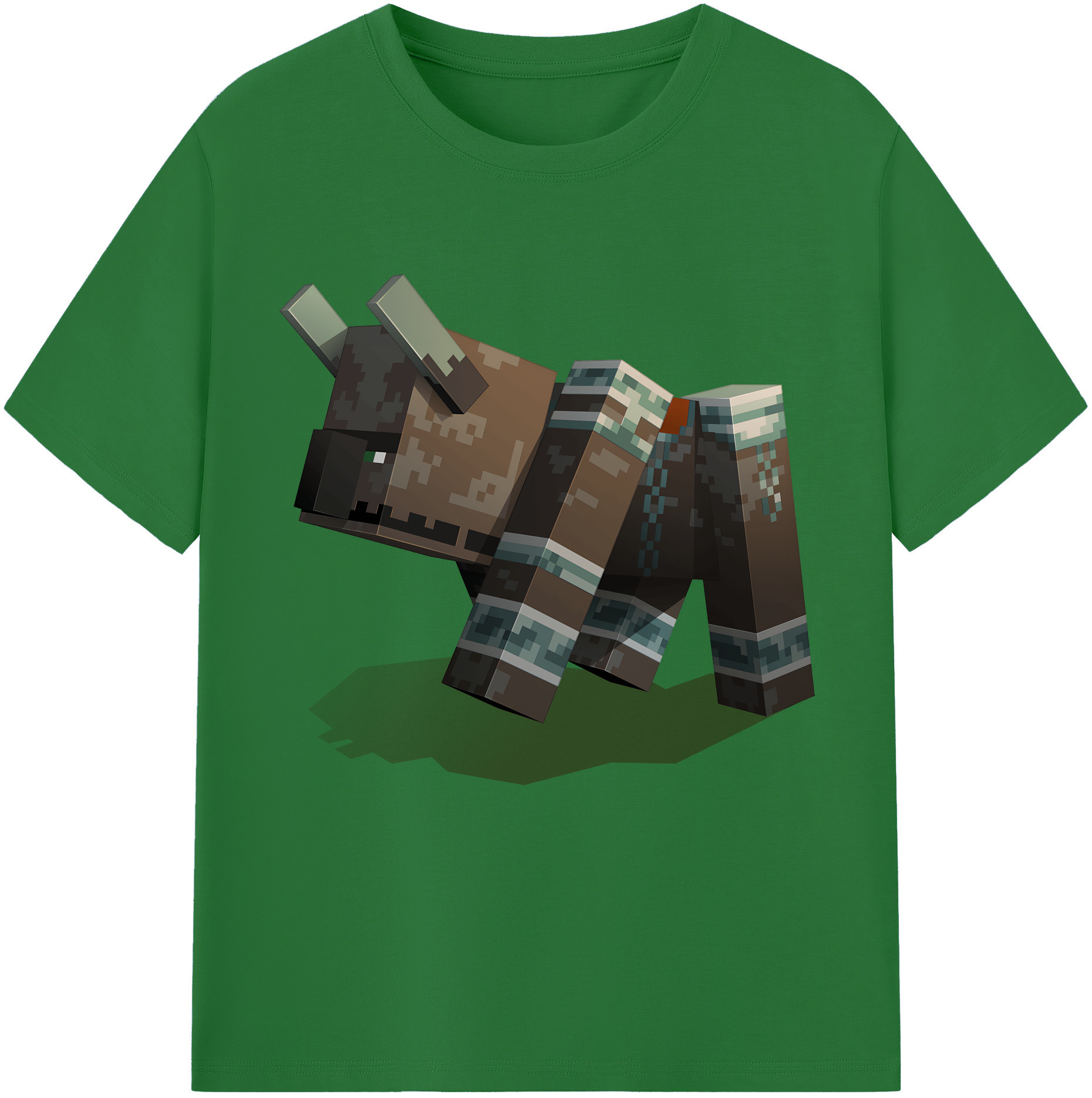 （画像用） マインクラフト ブロックの世界 Minecraft MC Block world 綿100％半袖Tシャツ（フロントプリント）