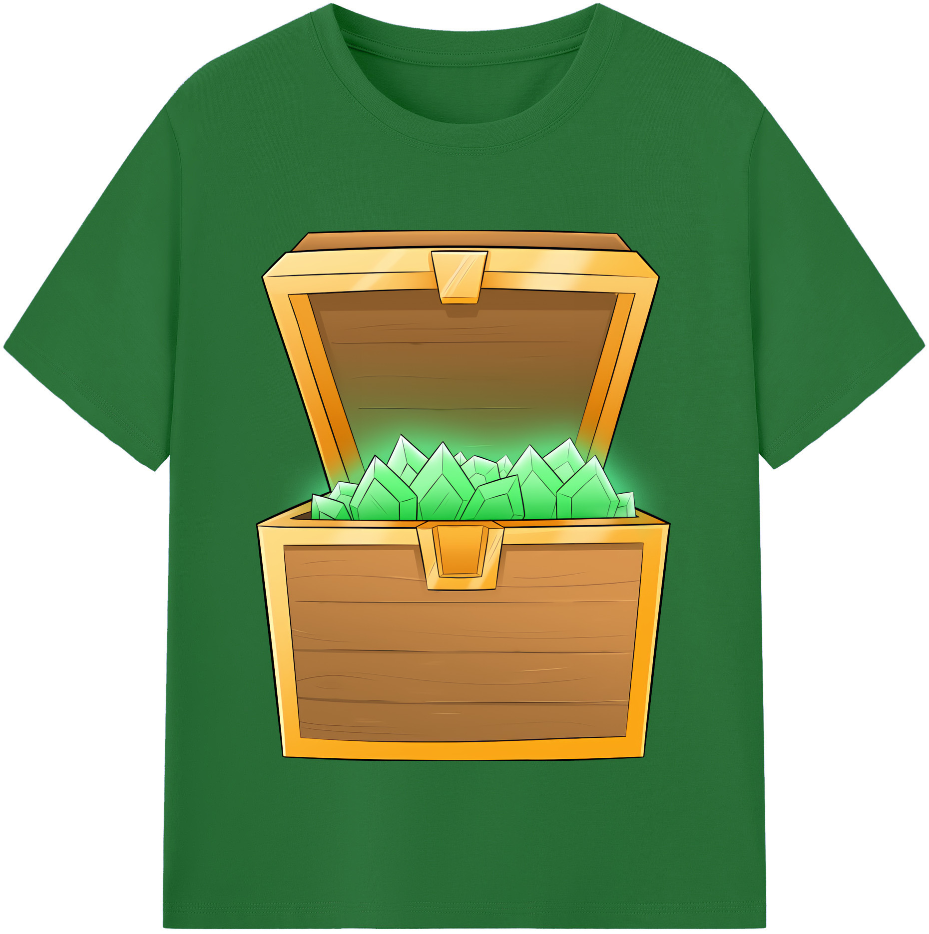 （画像用） マインクラフト ブロックの世界 Minecraft MC Block world 綿100％半袖Tシャツ（フロントプリント）
