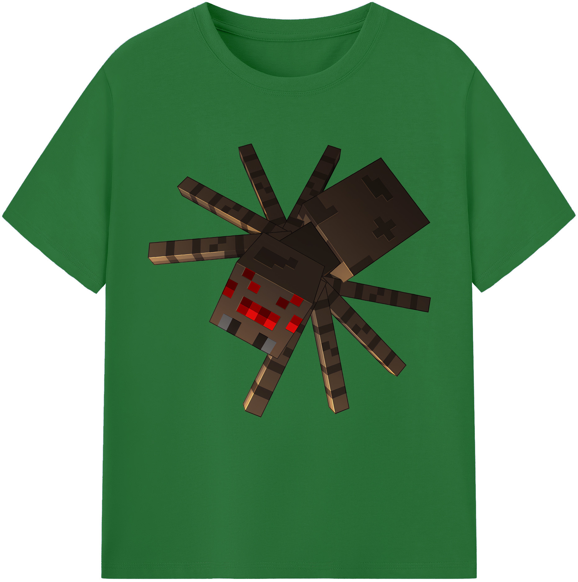 （画像用） マインクラフト ブロックの世界 Minecraft MC Block world 綿100％半袖Tシャツ（フロントプリント）