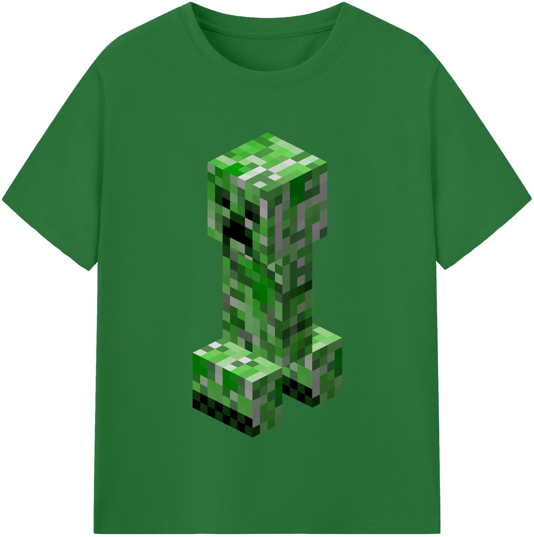 （画像用） マインクラフト ブロックの世界 Minecraft MC Block world 綿100％半袖Tシャツ（フロントプリント）