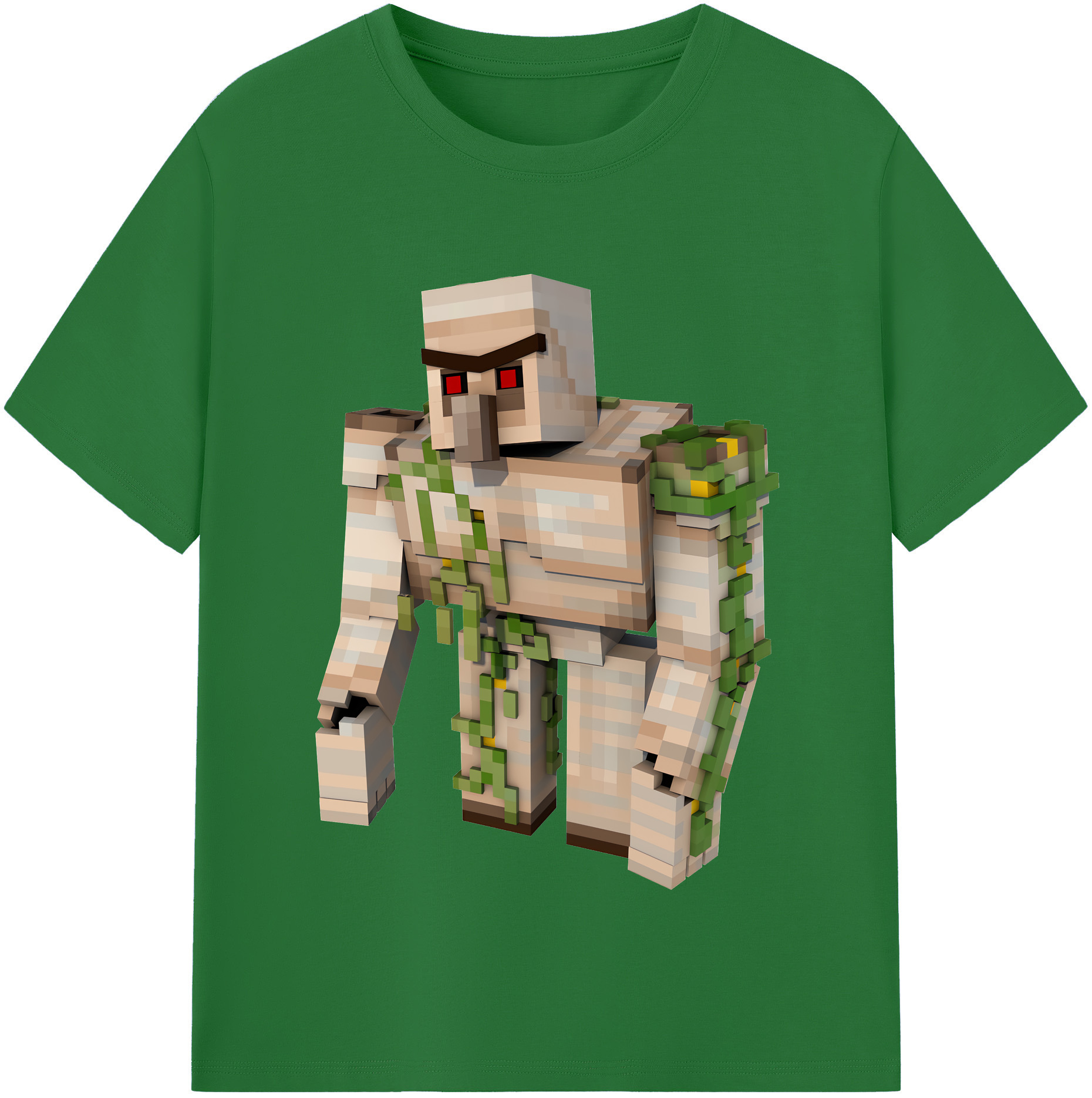 （画像用） マインクラフト ブロックの世界 Minecraft MC Block world 綿100％半袖Tシャツ（フロントプリント）