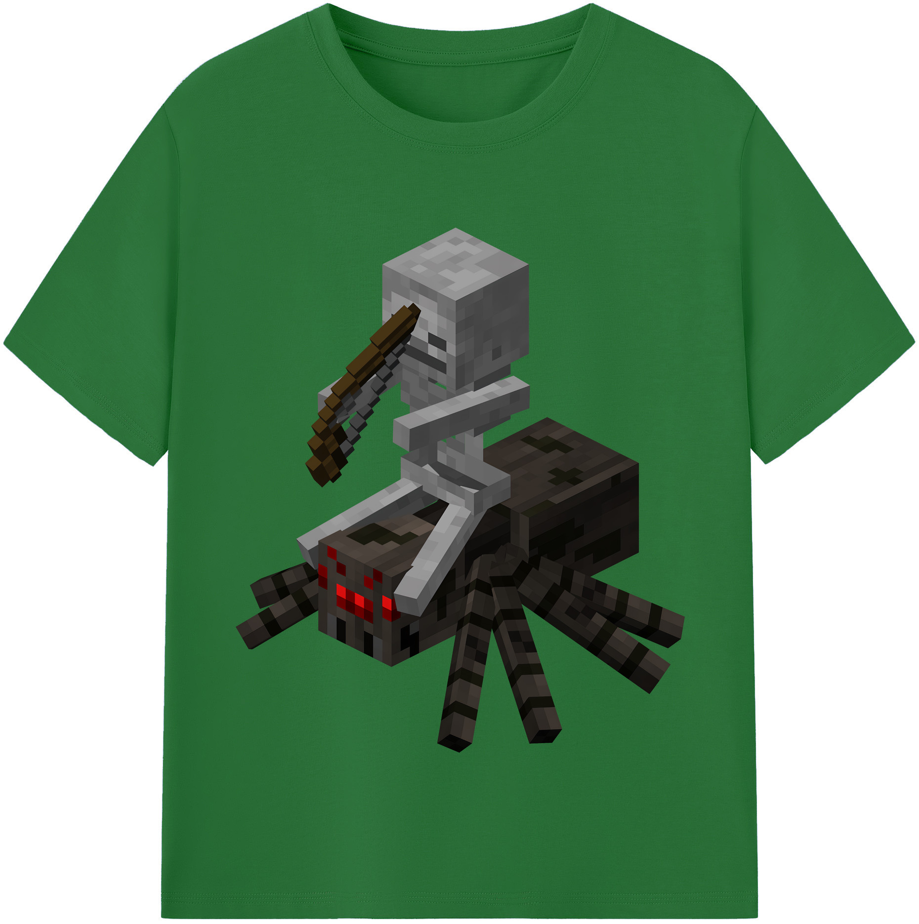 （画像用） マインクラフト ブロックの世界 Minecraft MC Block world 綿100％半袖Tシャツ（フロントプリント）