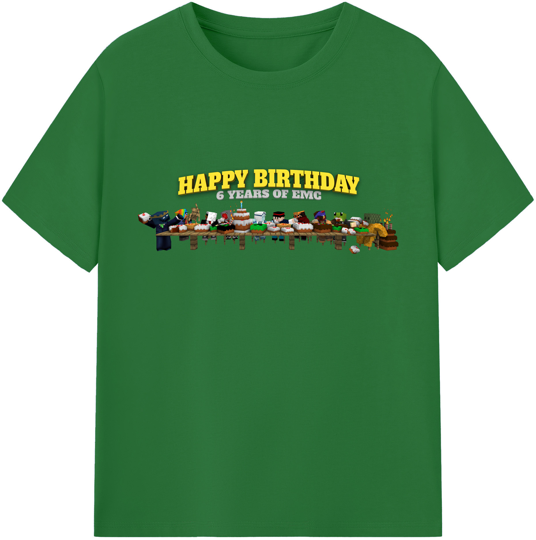 （画像用） マインクラフト ブロックの世界 Minecraft MC Block world 綿100％半袖Tシャツ（フロントプリント）