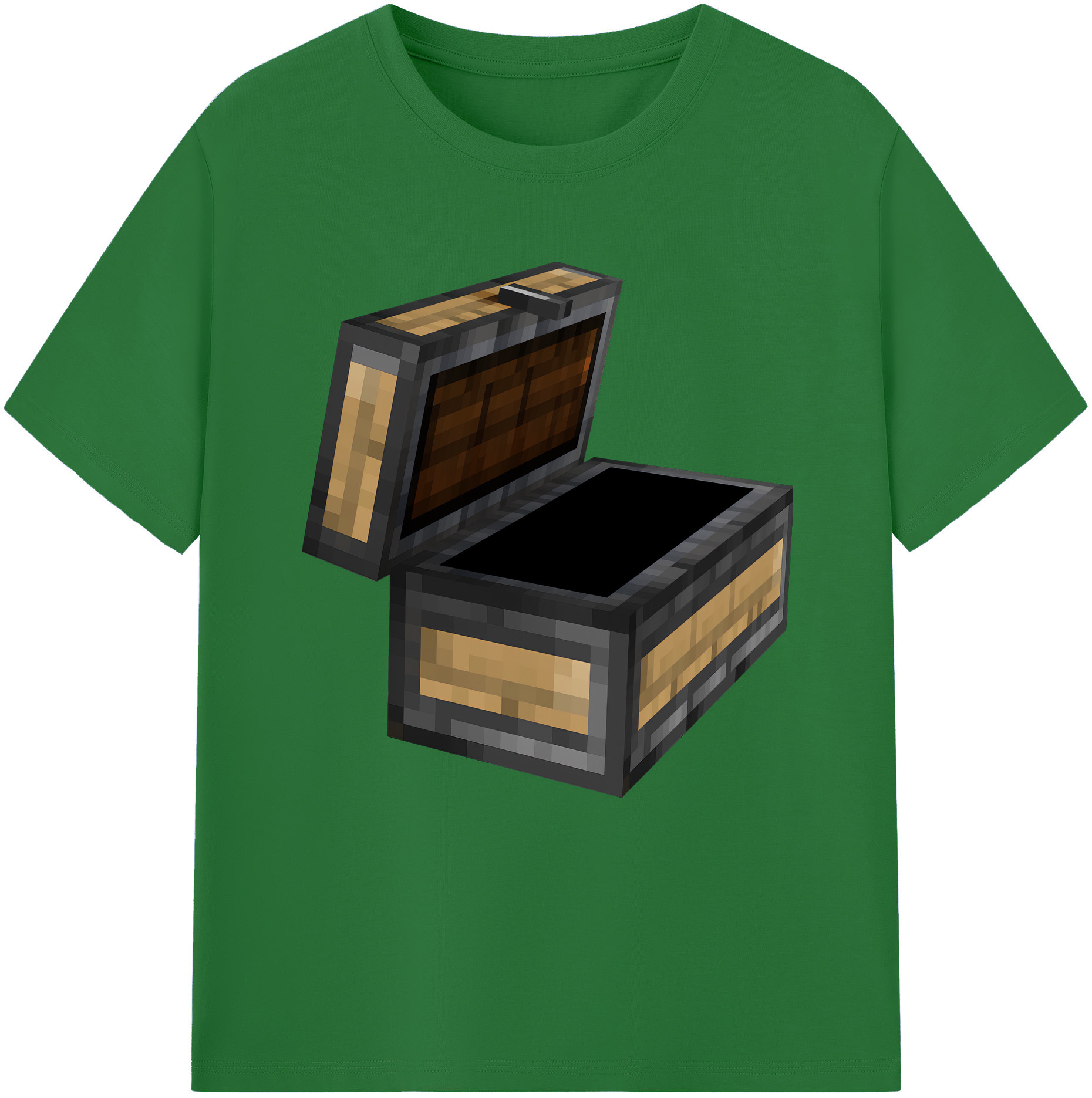（画像用） マインクラフト ブロックの世界 Minecraft MC Block world 綿100％半袖Tシャツ（フロントプリント）