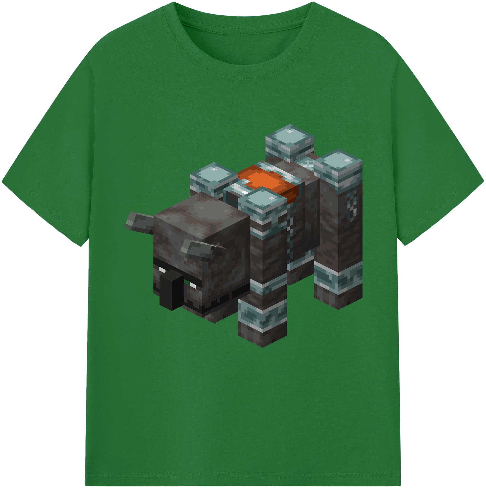 （画像用） マインクラフト ブロックの世界 Minecraft MC Block world 綿100％半袖Tシャツ（フロントプリント）