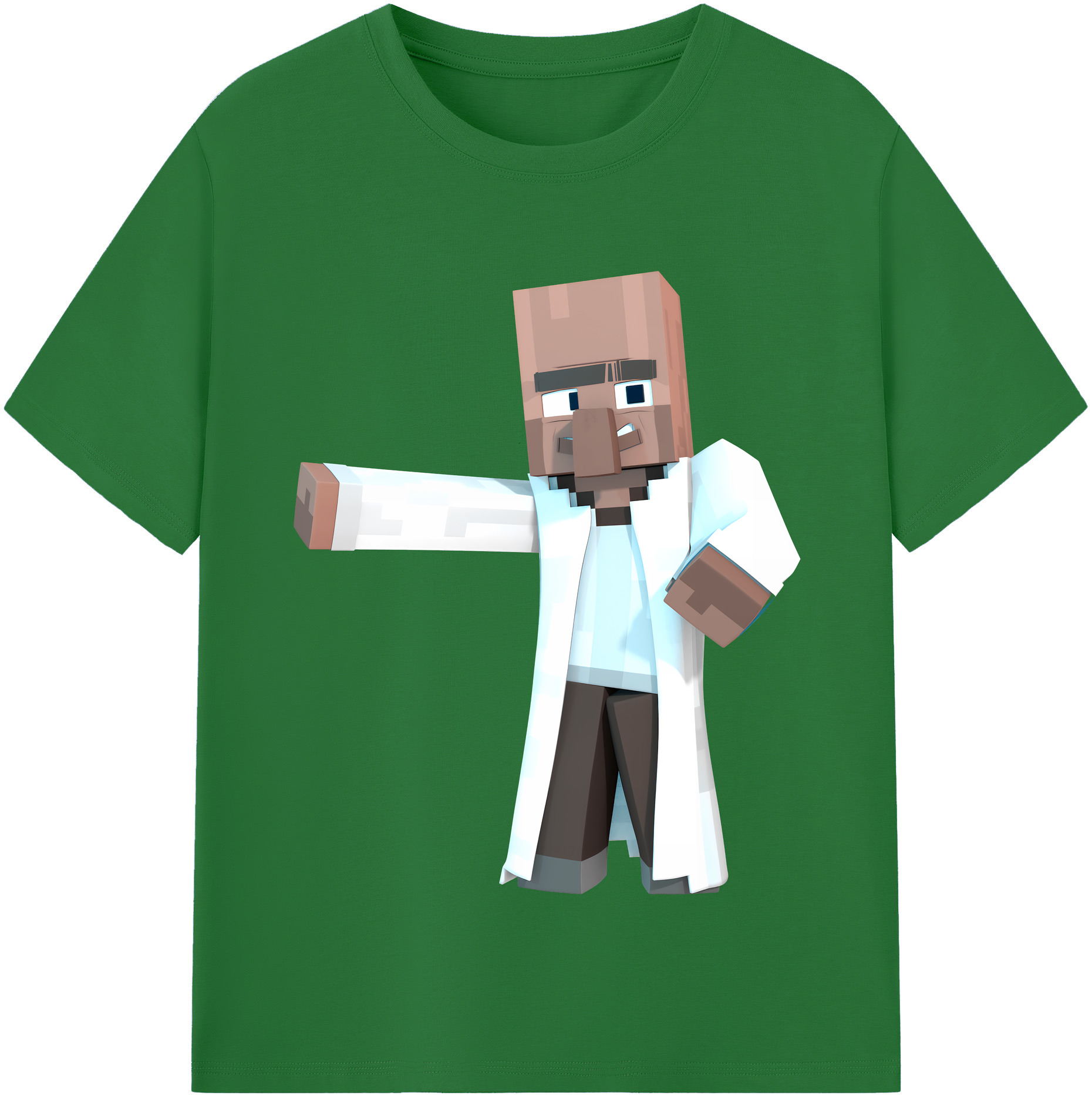 （画像用） マインクラフト ブロックの世界 Minecraft MC Block world 綿100％半袖Tシャツ（フロントプリント）
