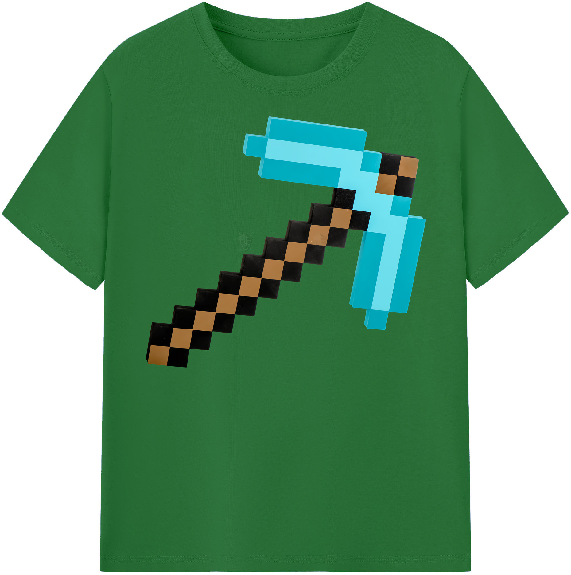 （画像用） マインクラフト ブロックの世界 Minecraft MC Block world 綿100％半袖Tシャツ（フロントプリント）