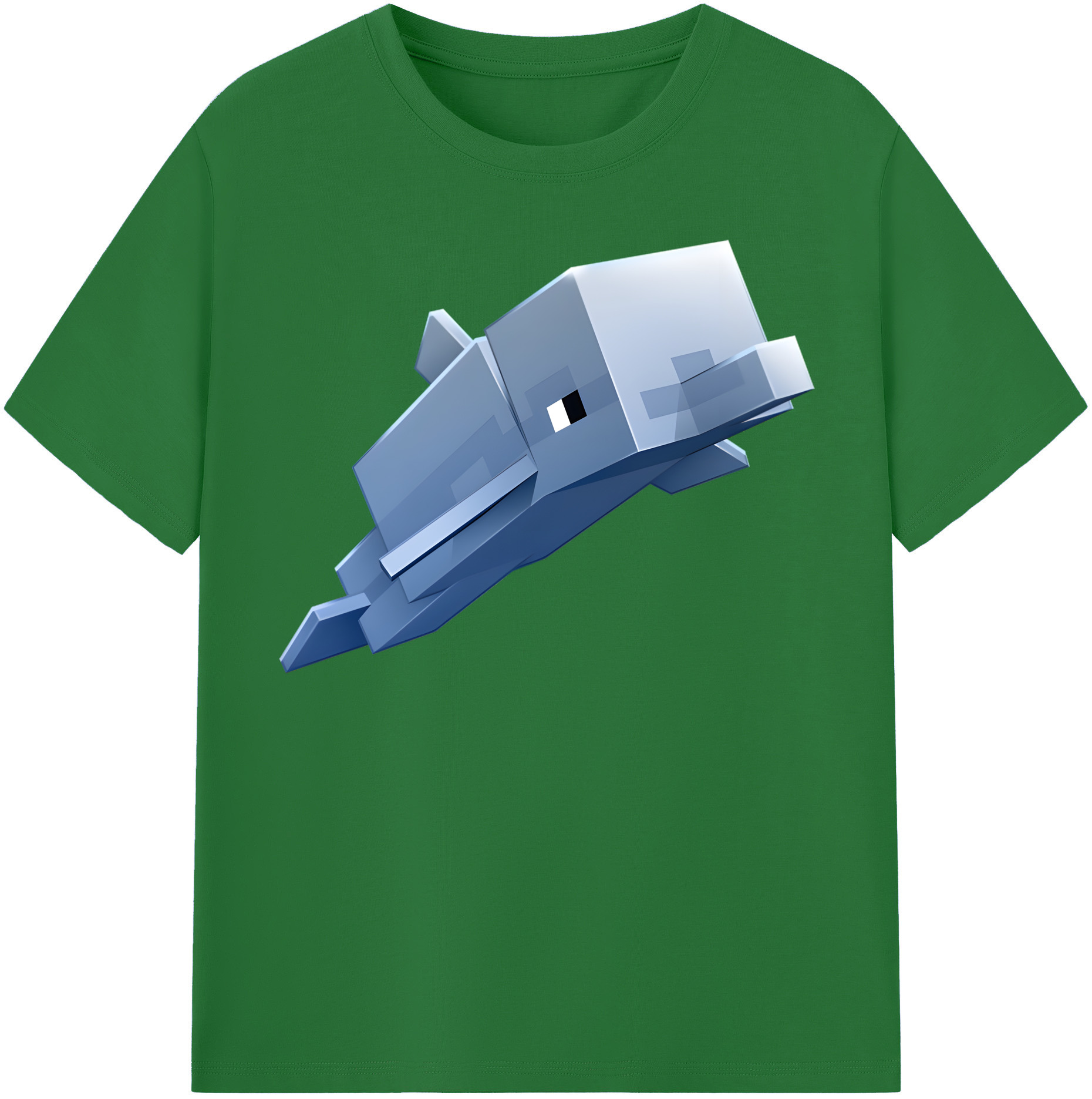 （画像用） マインクラフト ブロックの世界 Minecraft MC Block world 綿100％半袖Tシャツ（フロントプリント）