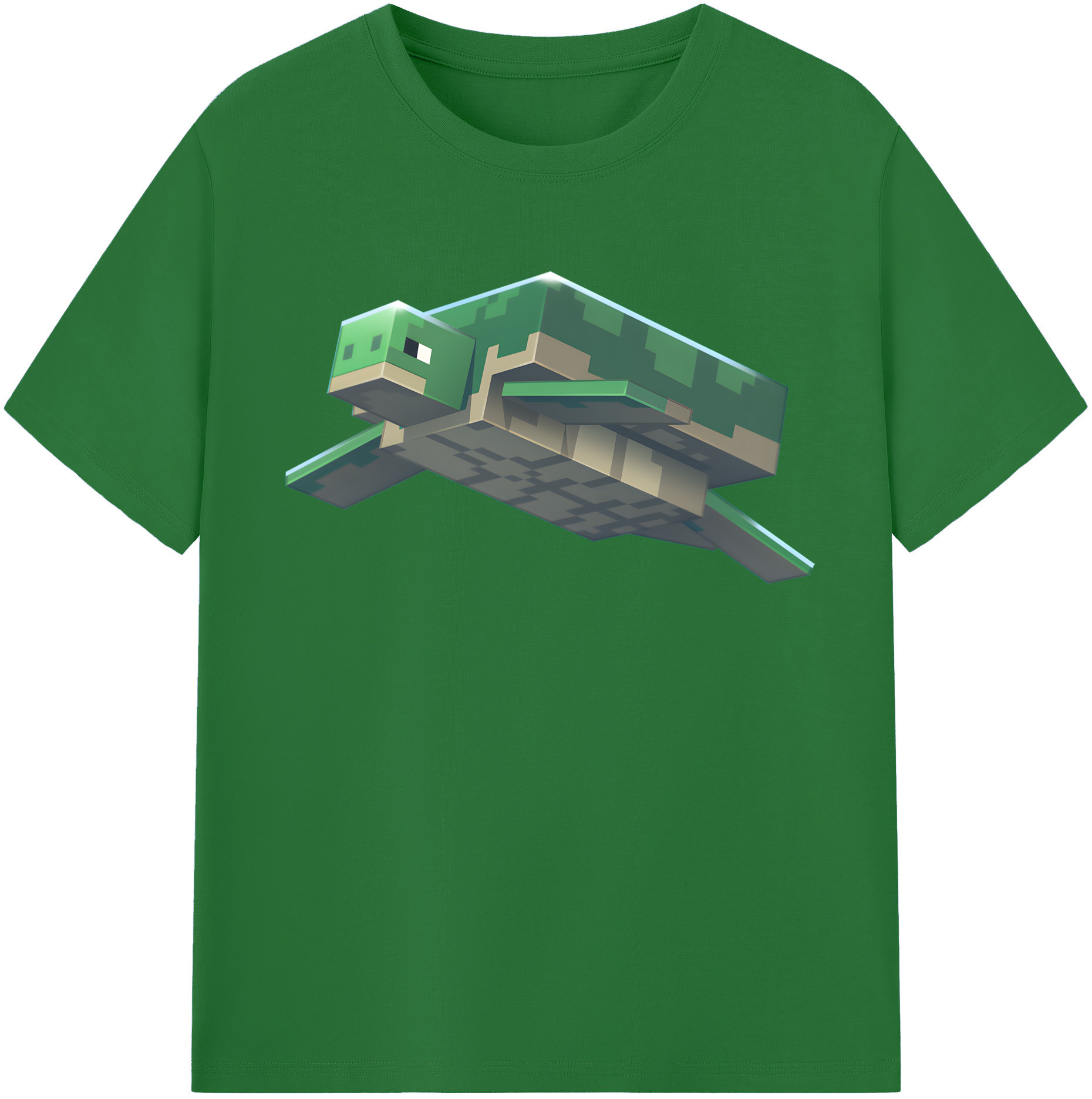 （画像用） マインクラフト ブロックの世界 Minecraft MC Block world 綿100％半袖Tシャツ（フロントプリント）