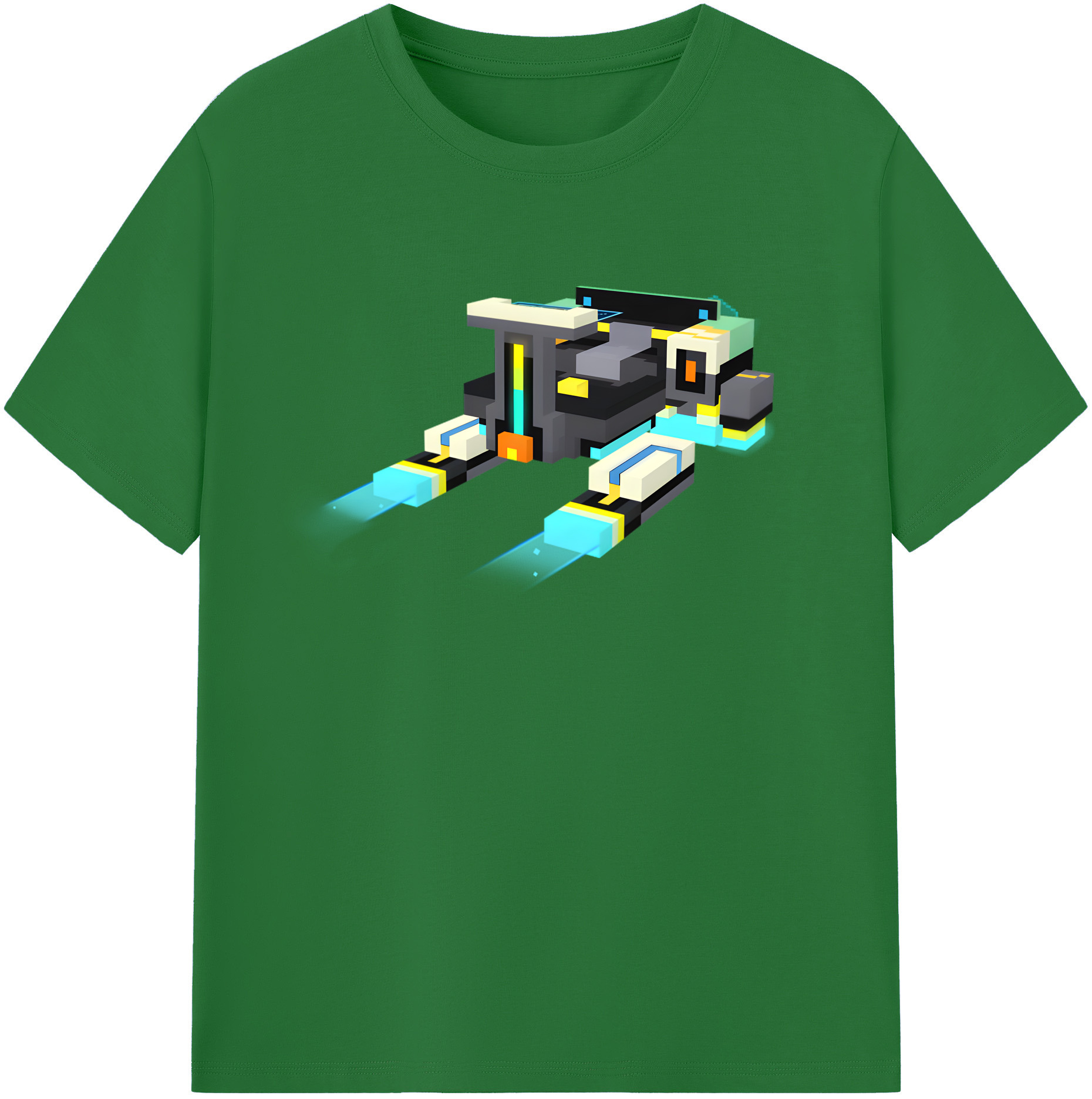 （画像用） マインクラフト ブロックの世界 Minecraft MC Block world 綿100％半袖Tシャツ（フロントプリント）
