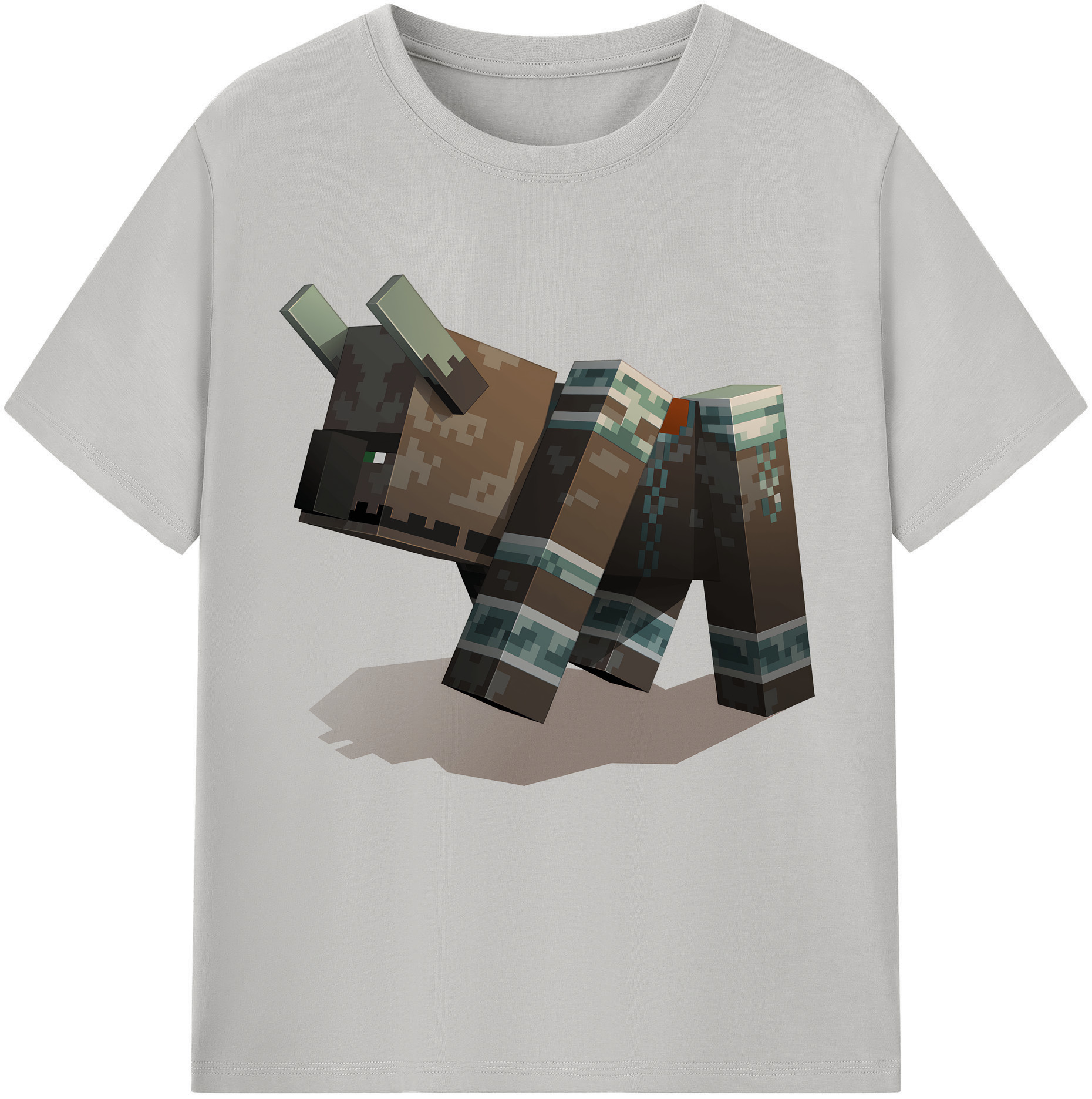 （画像用） マインクラフト ブロックの世界 Minecraft MC Block world 綿100％半袖Tシャツ（フロントプリント）
