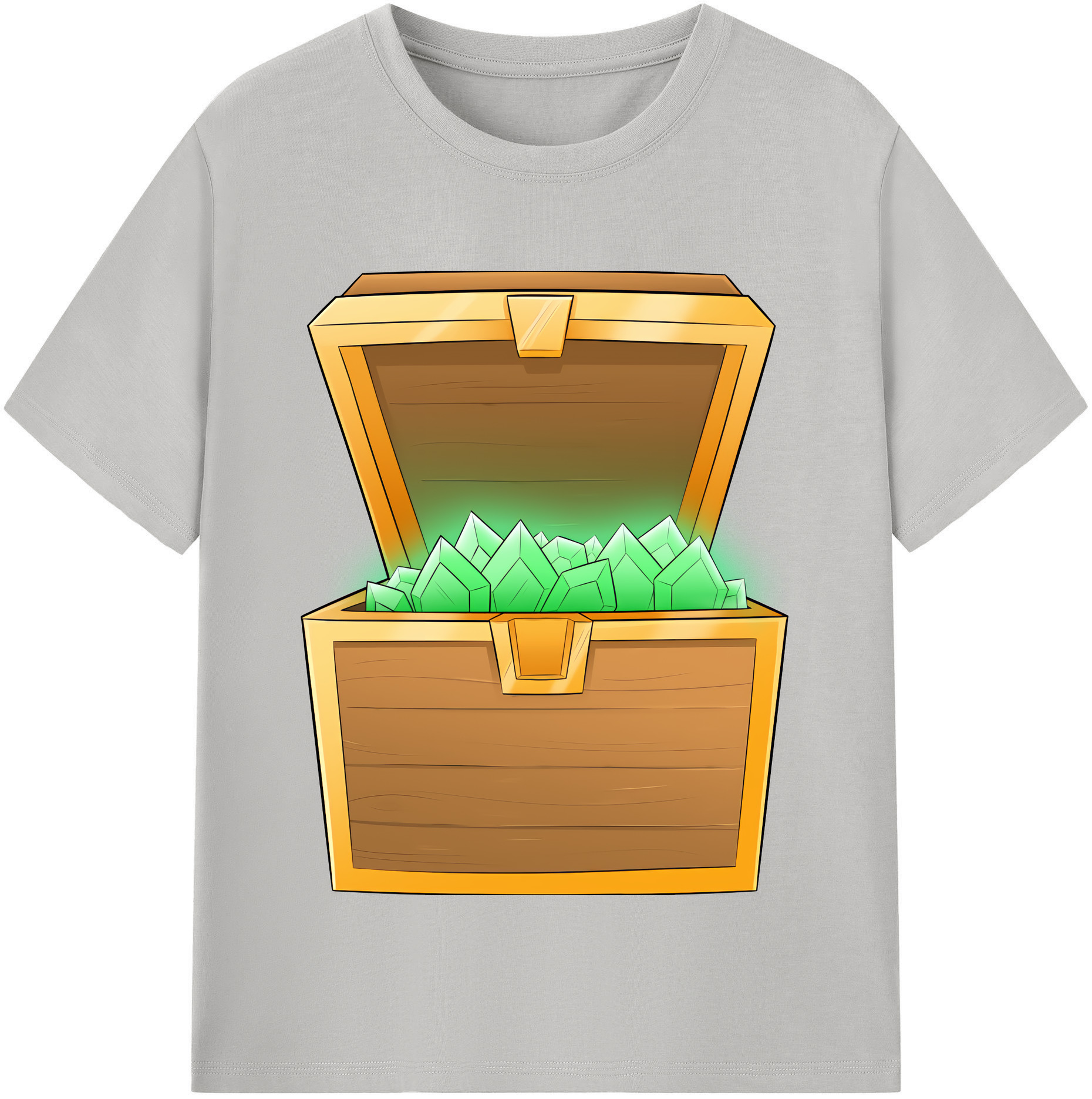（画像用） マインクラフト ブロックの世界 Minecraft MC Block world 綿100％半袖Tシャツ（フロントプリント）