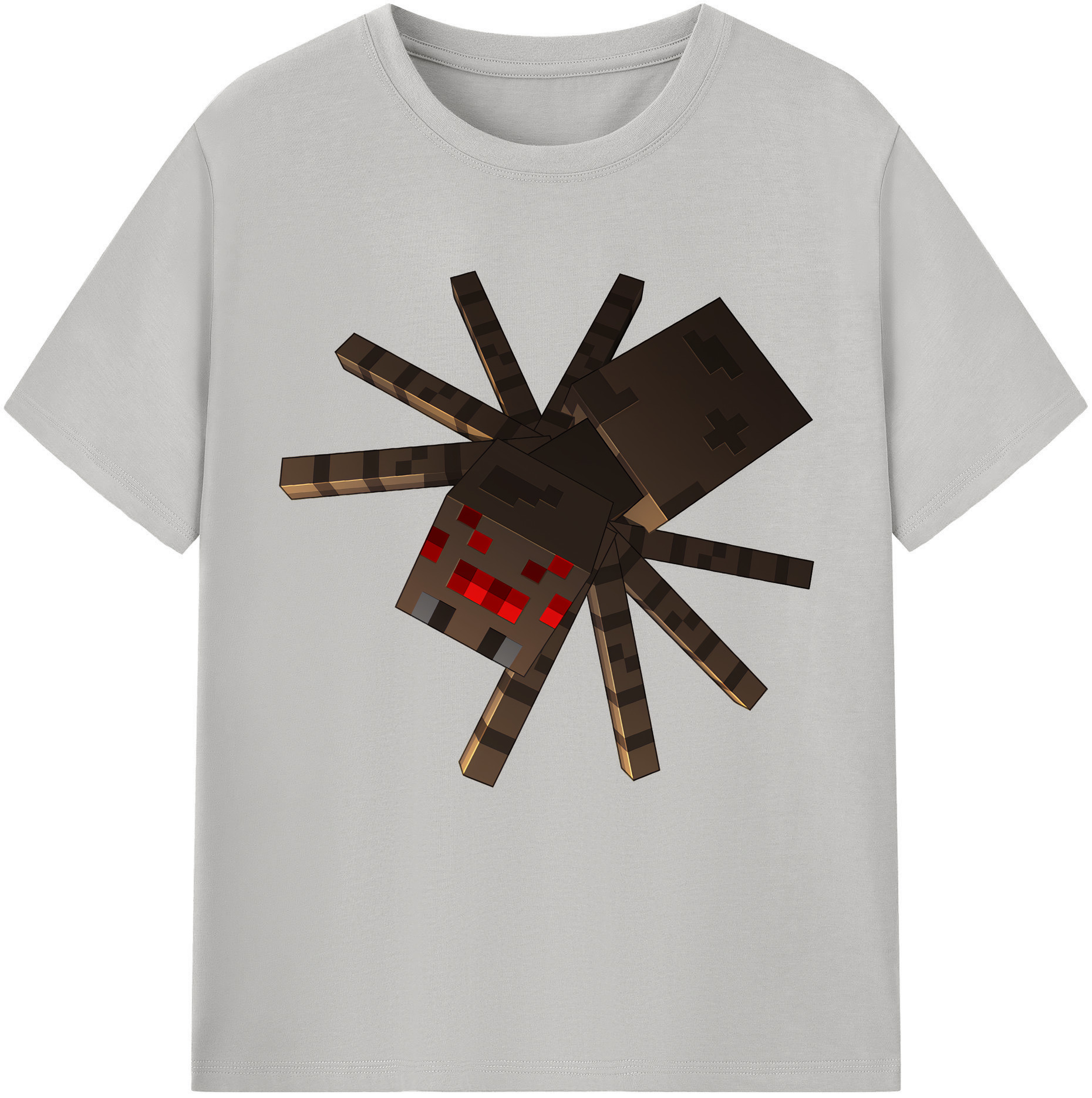 （画像用） マインクラフト ブロックの世界 Minecraft MC Block world 綿100％半袖Tシャツ（フロントプリント）