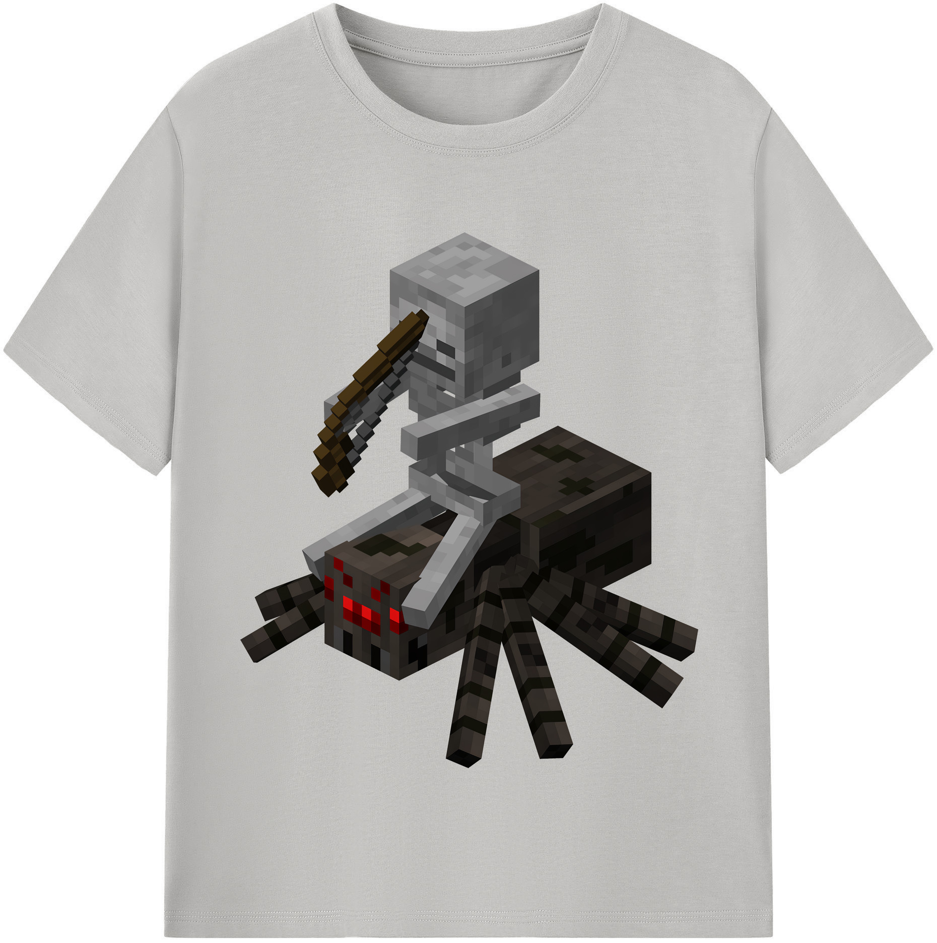 （画像用） マインクラフト ブロックの世界 Minecraft MC Block world 綿100％半袖Tシャツ（フロントプリント）