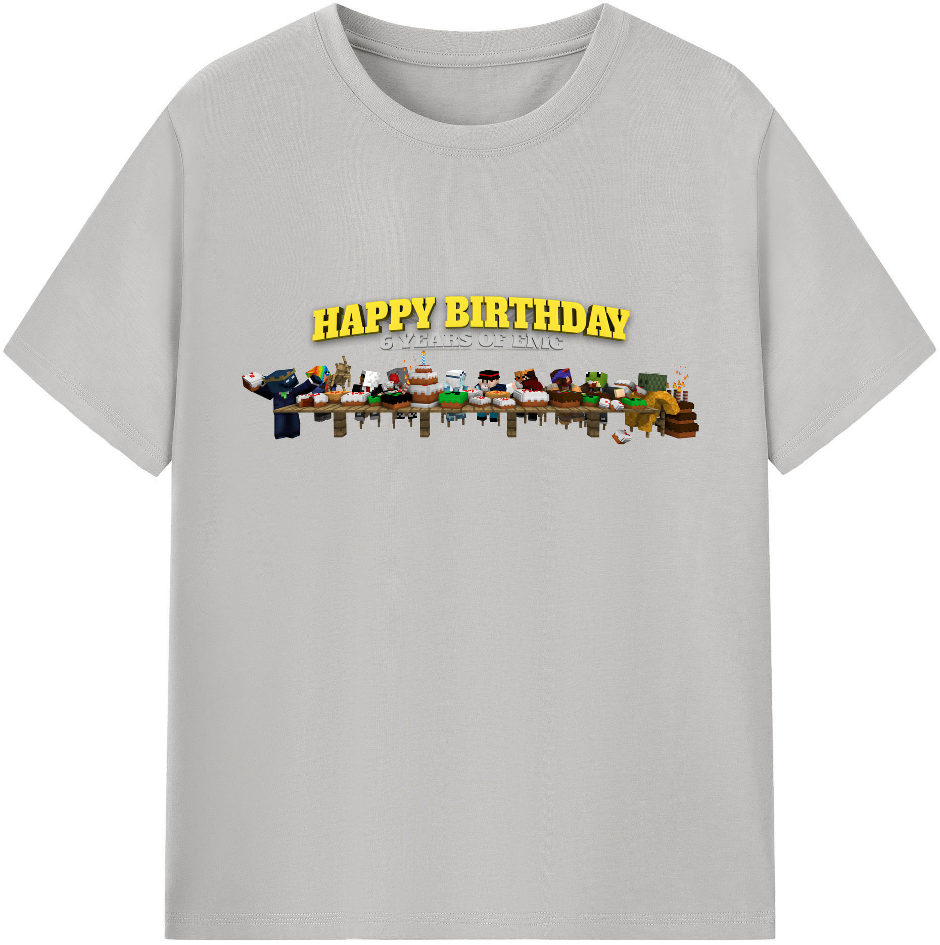 （画像用） マインクラフト ブロックの世界 Minecraft MC Block world 綿100％半袖Tシャツ（フロントプリント）