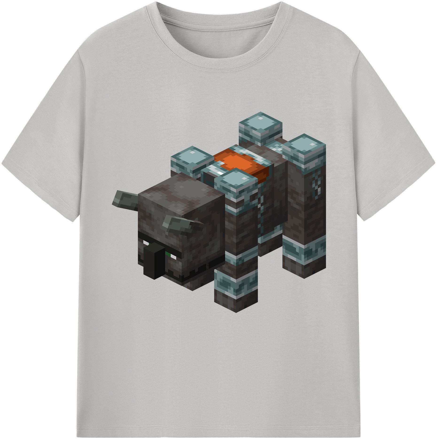 （画像用） マインクラフト ブロックの世界 Minecraft MC Block world 綿100％半袖Tシャツ（フロントプリント）