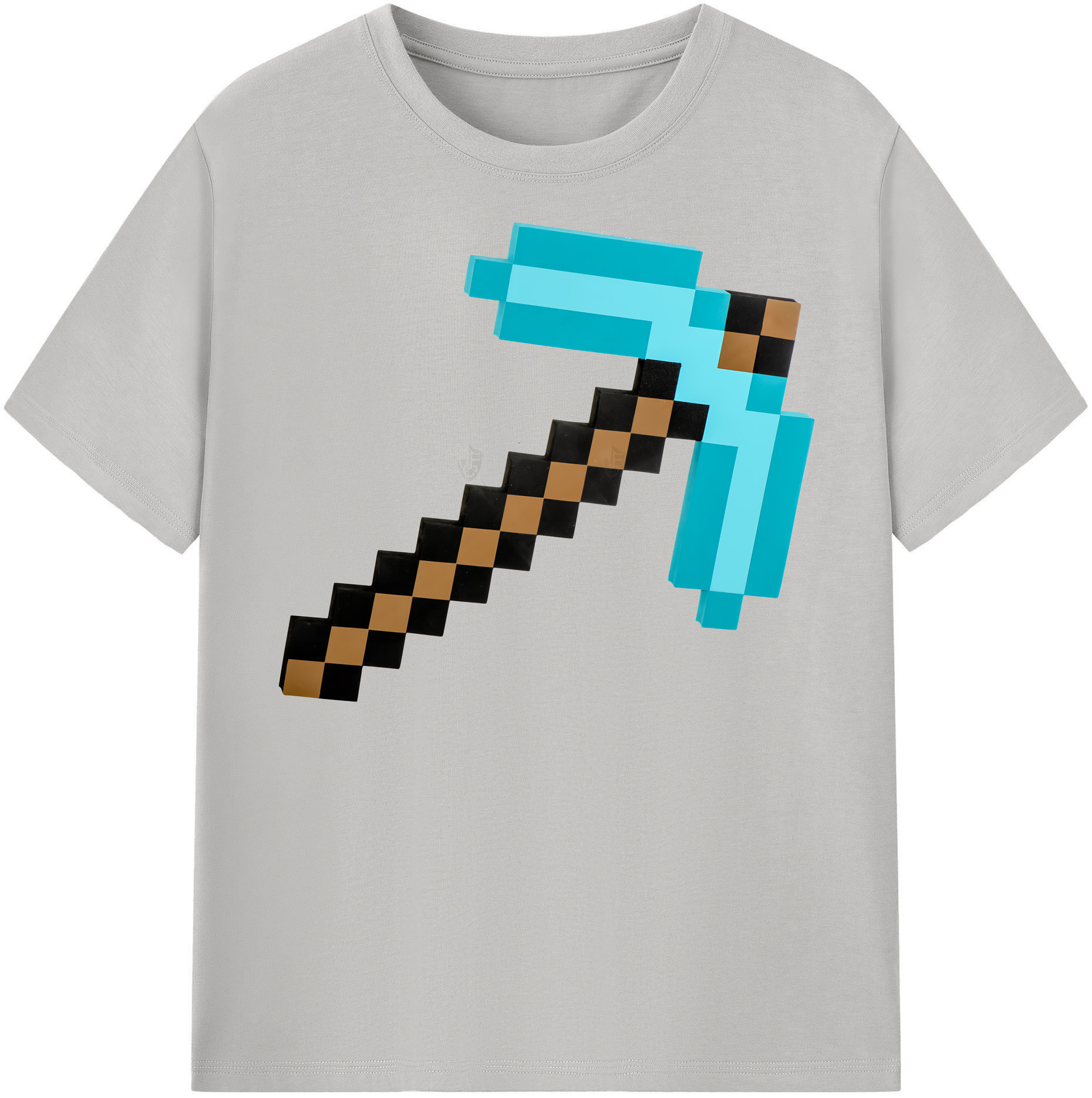 （画像用） マインクラフト ブロックの世界 Minecraft MC Block world 綿100％半袖Tシャツ（フロントプリント）