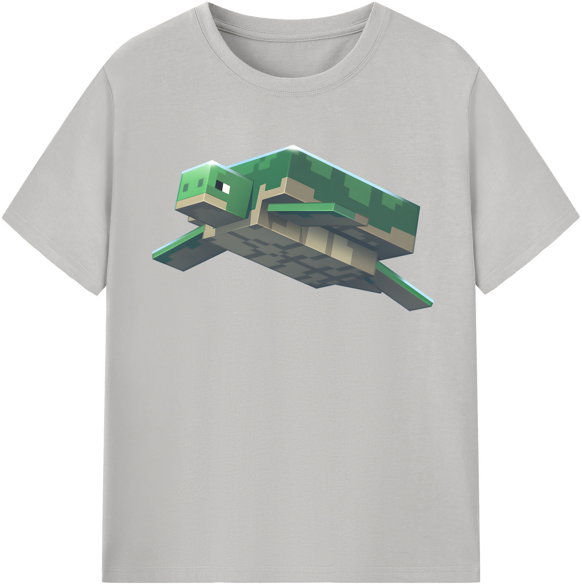 （画像用） マインクラフト ブロックの世界 Minecraft MC Block world 綿100％半袖Tシャツ（フロントプリント）