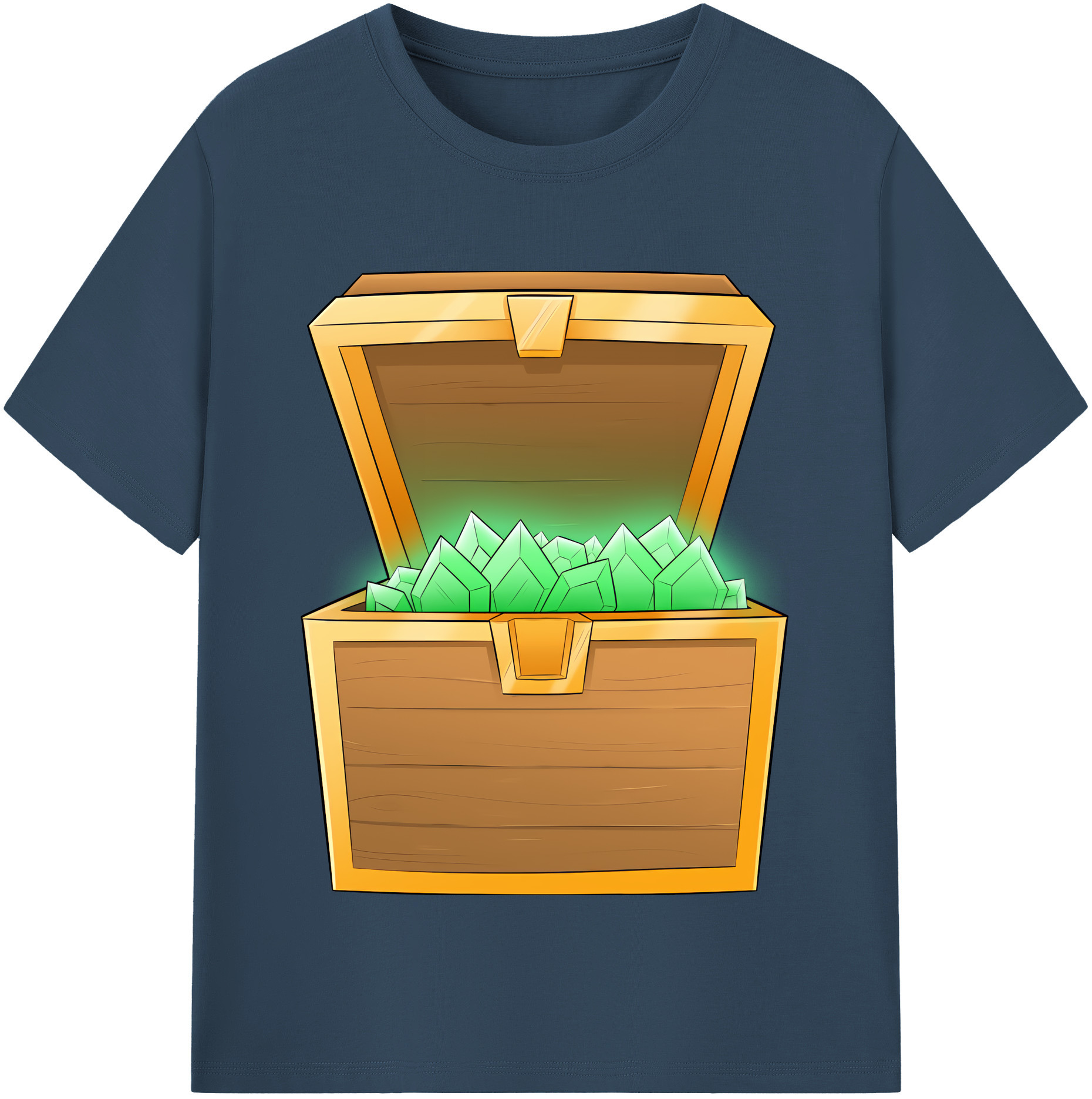 （画像用） マインクラフト ブロックの世界 Minecraft MC Block world 綿100％半袖Tシャツ（フロントプリント）