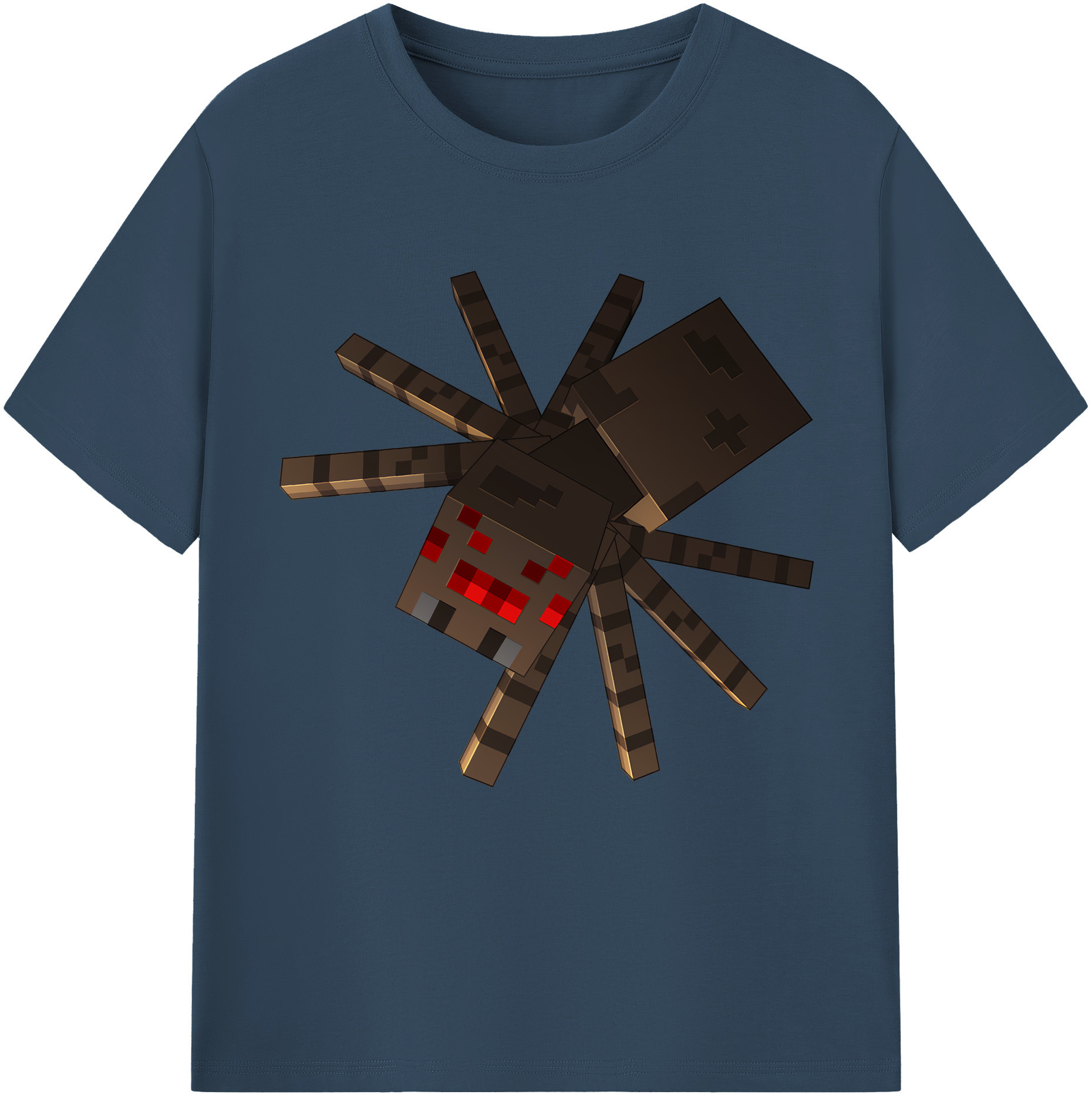 （画像用） マインクラフト ブロックの世界 Minecraft MC Block world 綿100％半袖Tシャツ（フロントプリント）