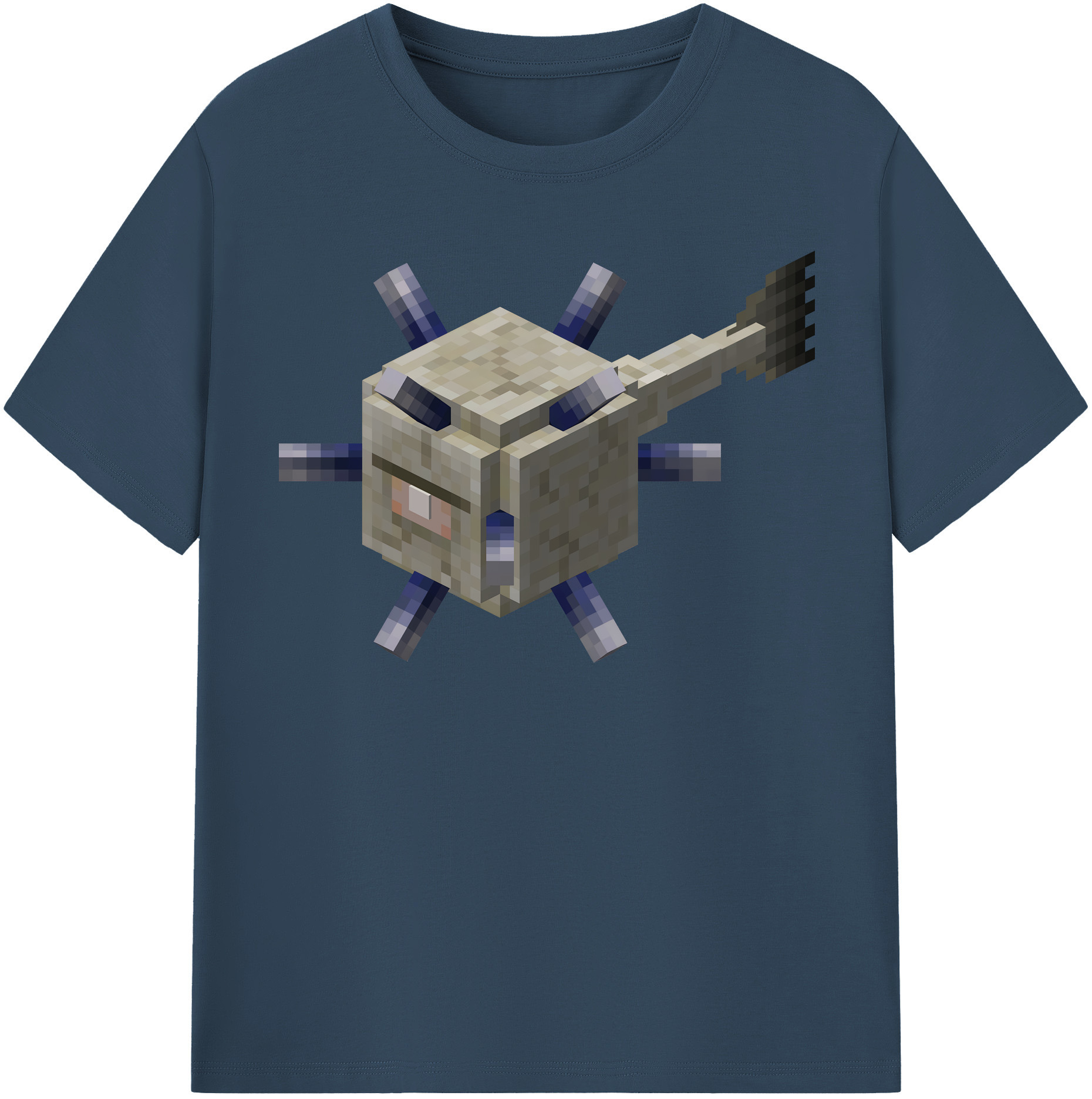 （画像用） マインクラフト ブロックの世界 Minecraft MC Block world 綿100％半袖Tシャツ（フロントプリント）