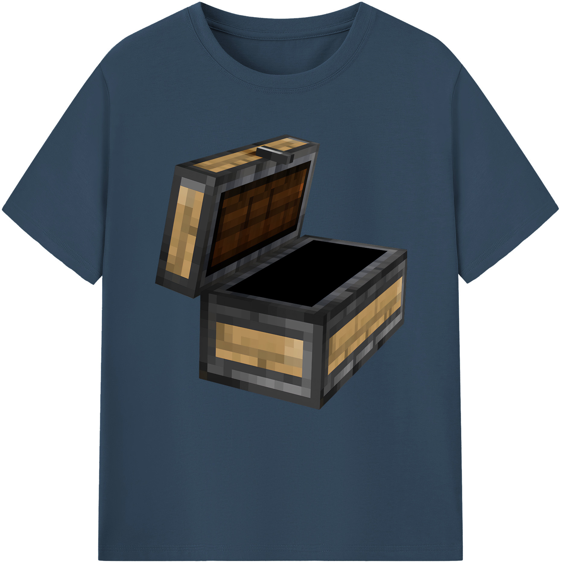 （画像用） マインクラフト ブロックの世界 Minecraft MC Block world 綿100％半袖Tシャツ（フロントプリント）