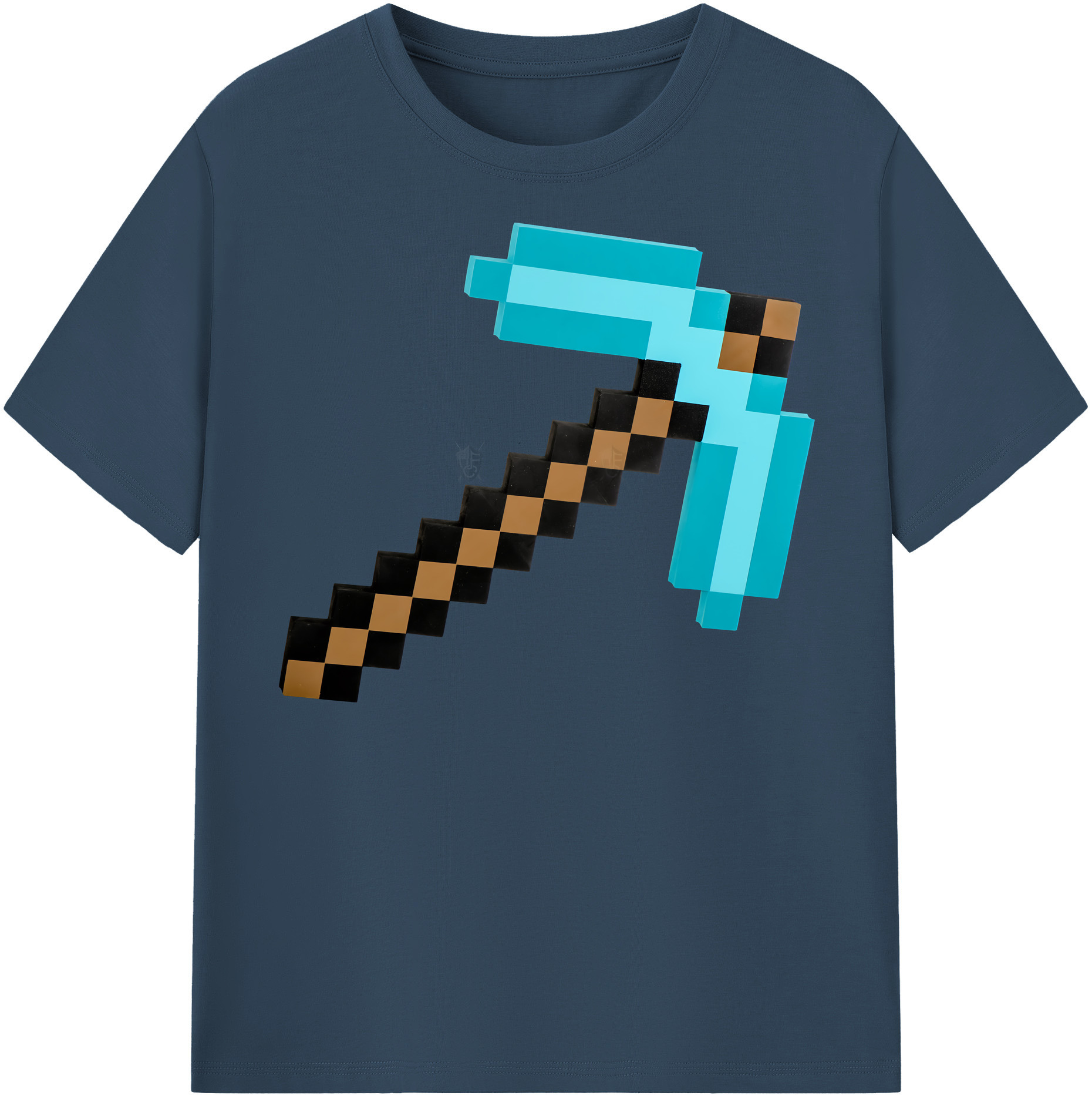 （画像用） マインクラフト ブロックの世界 Minecraft MC Block world 綿100％半袖Tシャツ（フロントプリント）