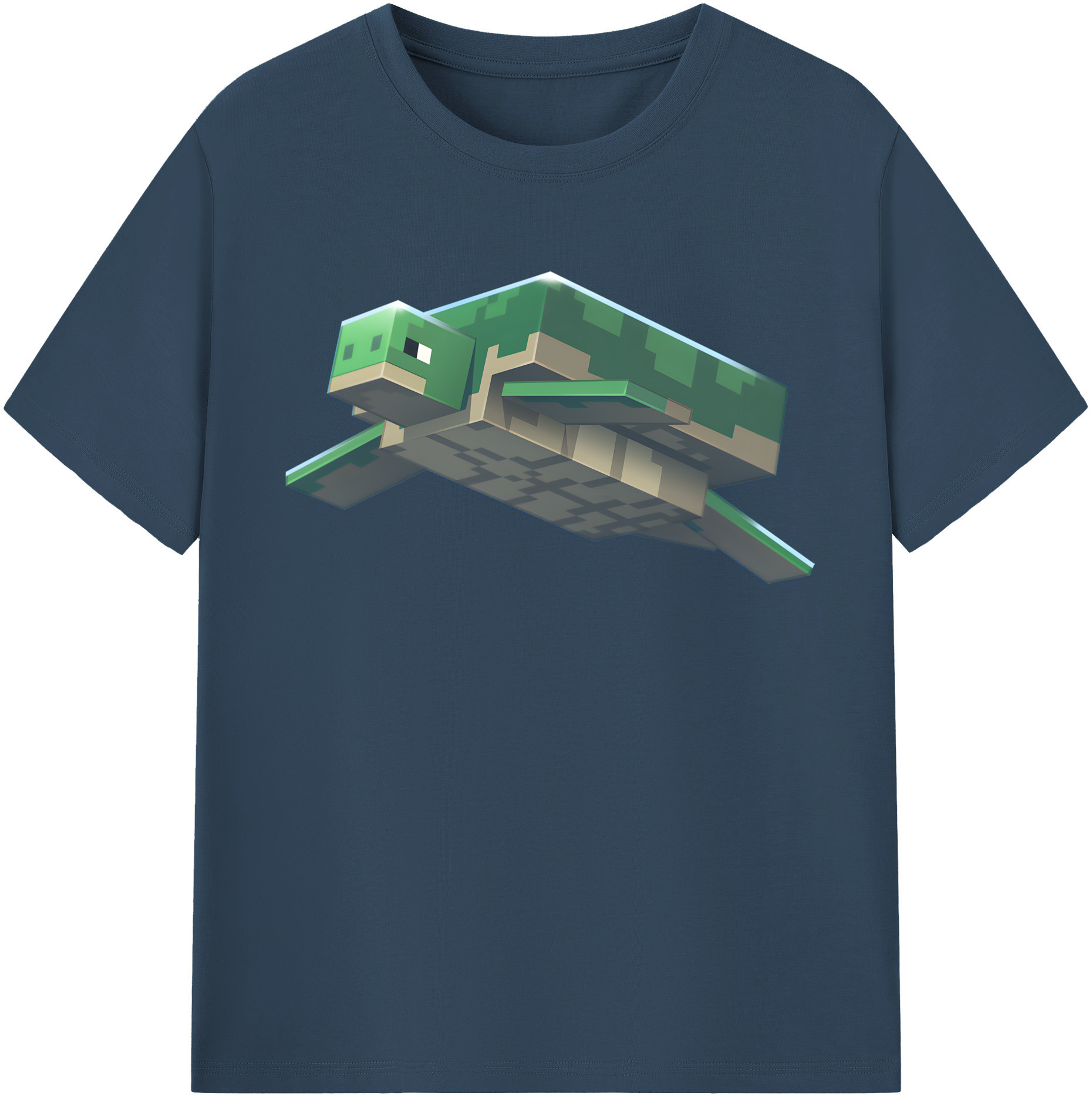 （画像用） マインクラフト ブロックの世界 Minecraft MC Block world 綿100％半袖Tシャツ（フロントプリント）
