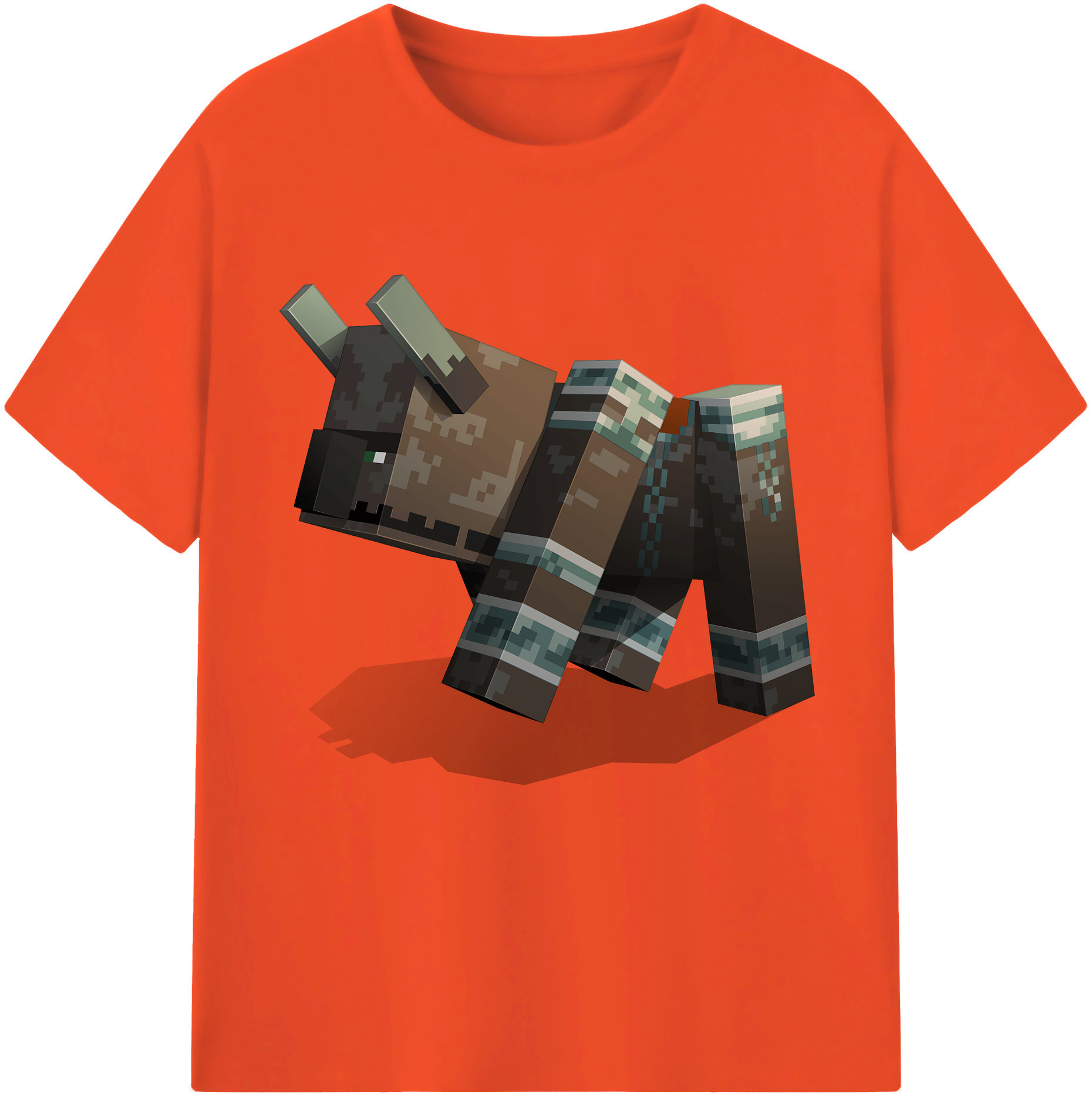 （画像用） マインクラフト ブロックの世界 Minecraft MC Block world 綿100％半袖Tシャツ（フロントプリント）
