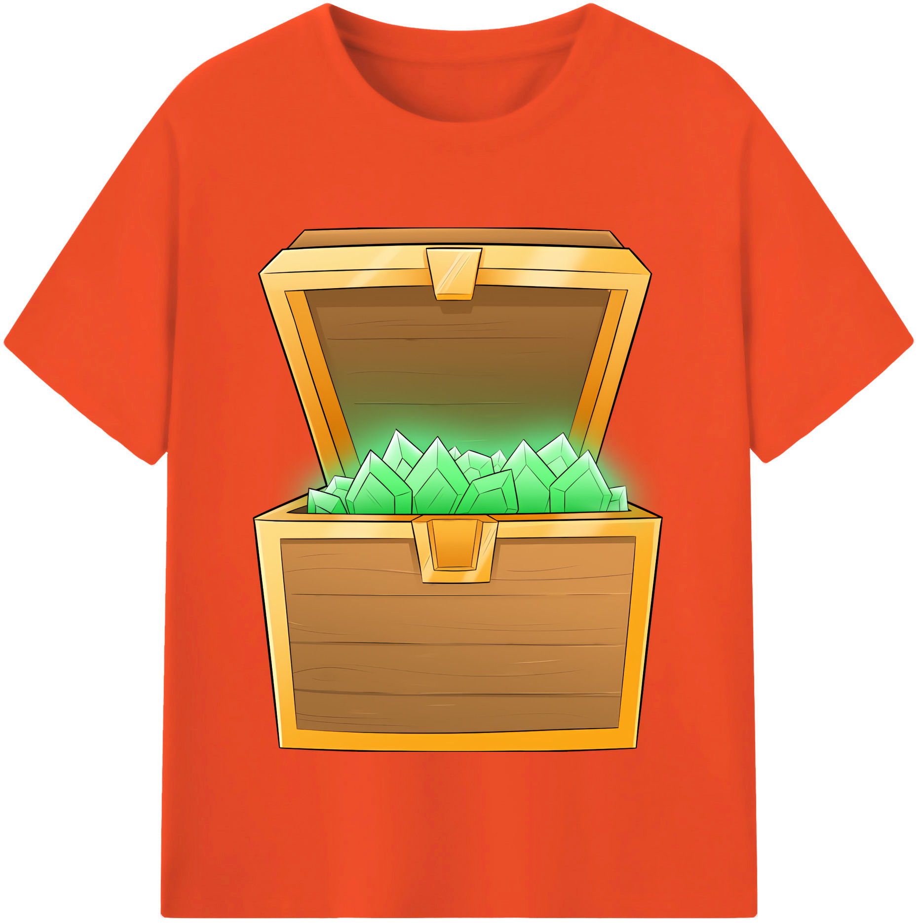 （画像用） マインクラフト ブロックの世界 Minecraft MC Block world 綿100％半袖Tシャツ（フロントプリント）