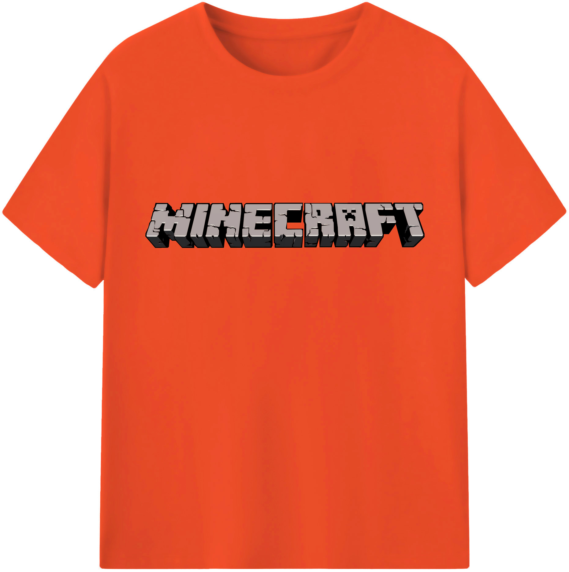 （画像用） マインクラフト ブロックの世界 Minecraft MC Block world 綿100％半袖Tシャツ（フロントプリント）