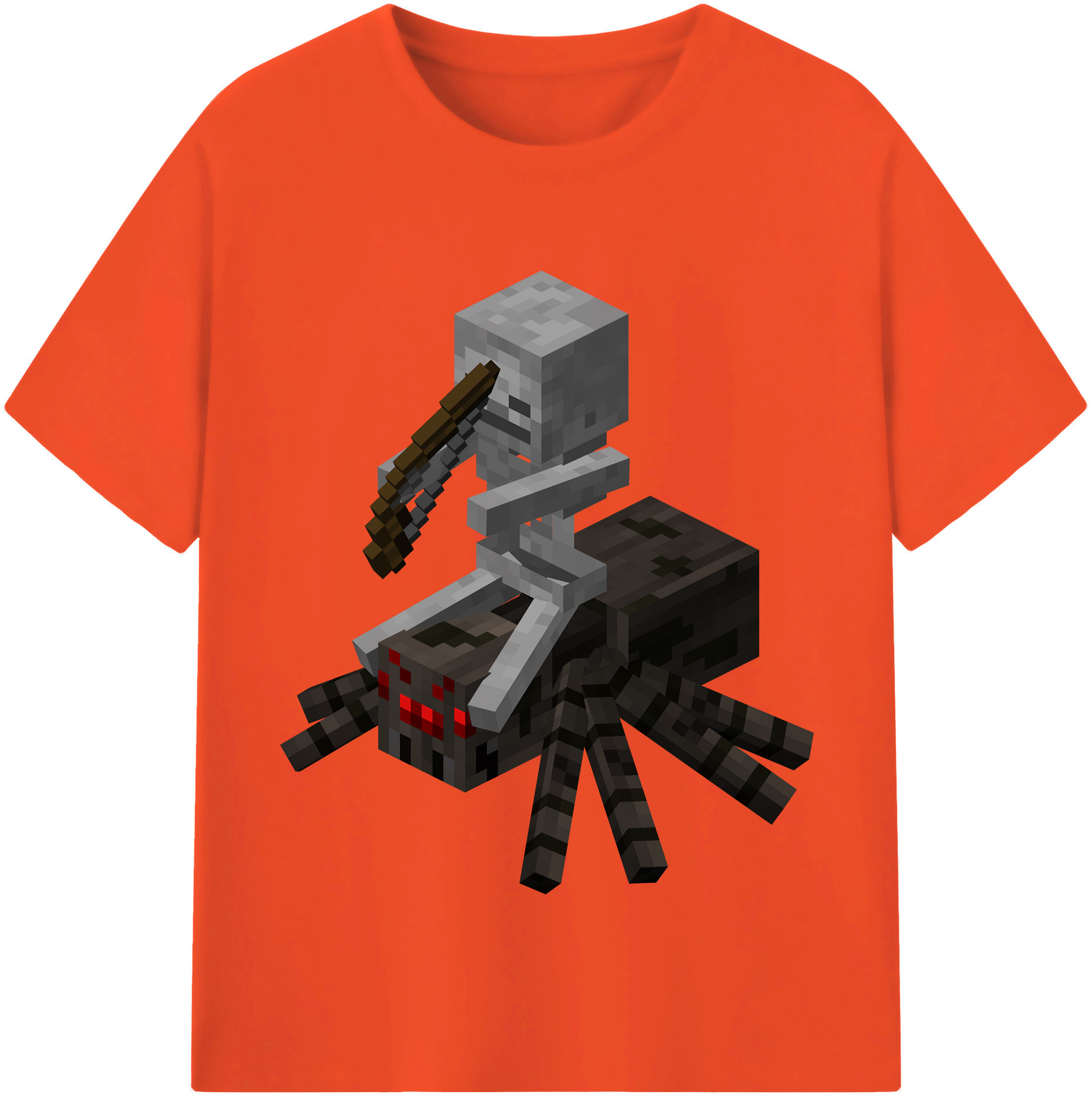 （画像用） マインクラフト ブロックの世界 Minecraft MC Block world 綿100％半袖Tシャツ（フロントプリント）