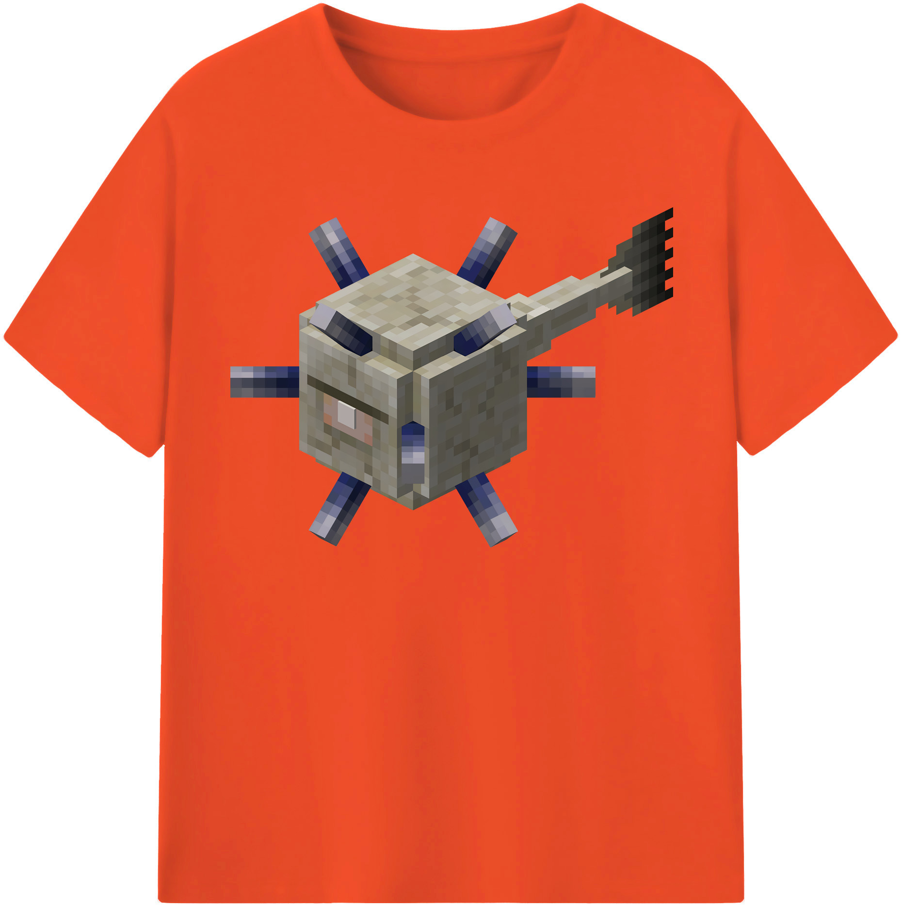 （画像用） マインクラフト ブロックの世界 Minecraft MC Block world 綿100％半袖Tシャツ（フロントプリント）