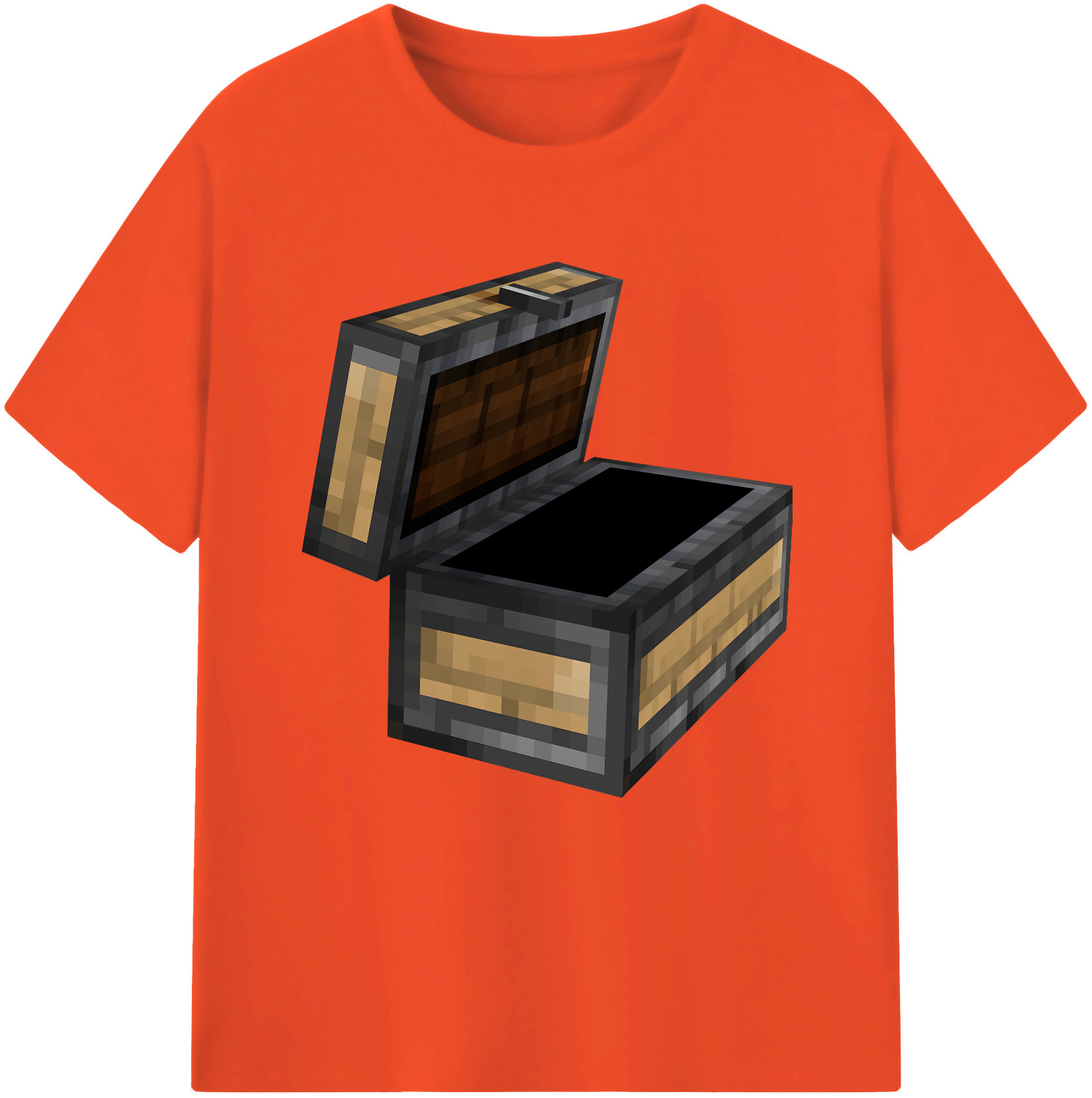 （画像用） マインクラフト ブロックの世界 Minecraft MC Block world 綿100％半袖Tシャツ（フロントプリント）