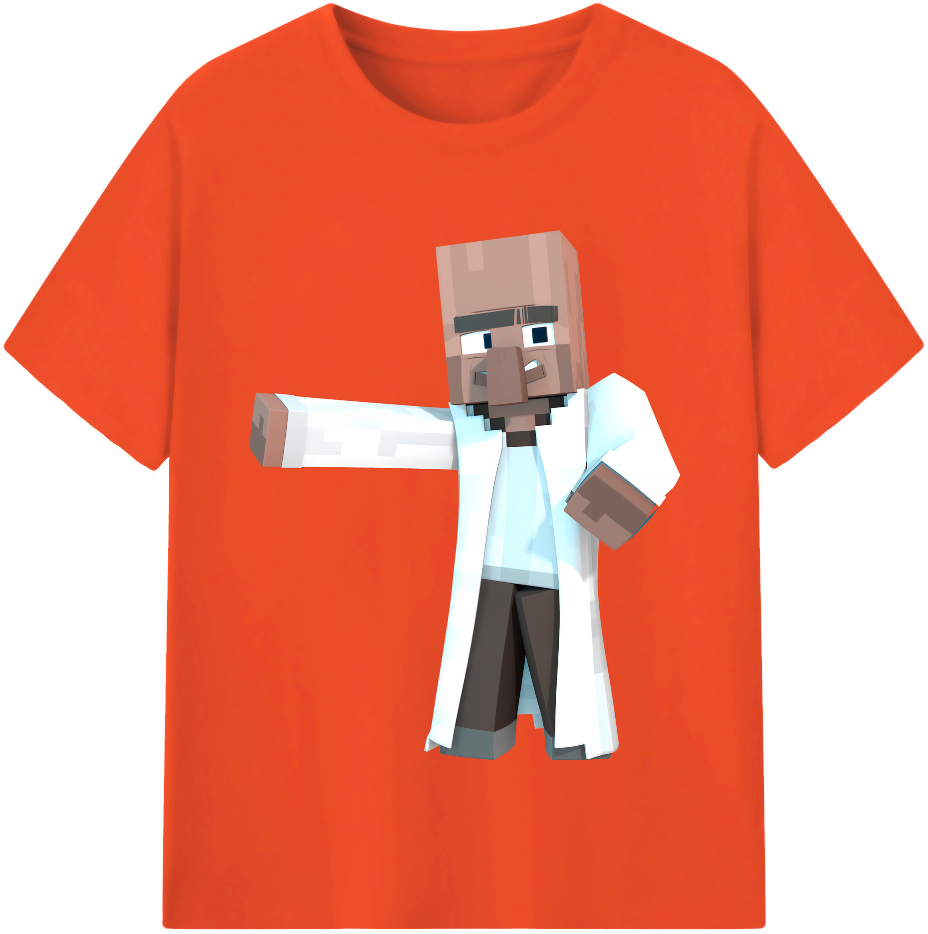 （画像用） マインクラフト ブロックの世界 Minecraft MC Block world 綿100％半袖Tシャツ（フロントプリント）