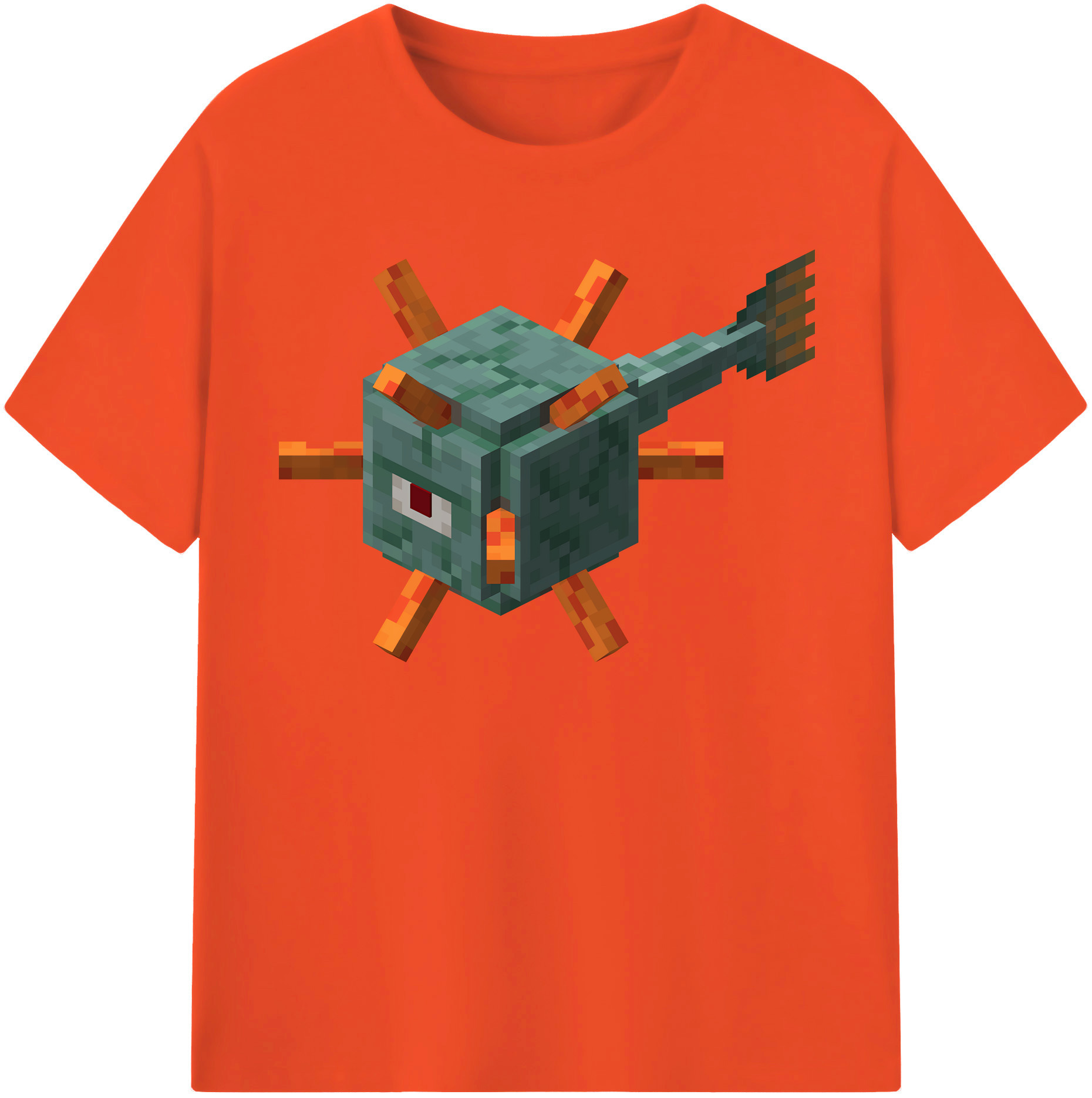 （画像用） マインクラフト ブロックの世界 Minecraft MC Block world 綿100％半袖Tシャツ（フロントプリント）