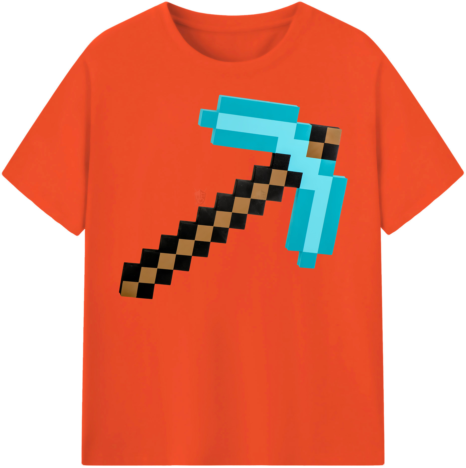 （画像用） マインクラフト ブロックの世界 Minecraft MC Block world 綿100％半袖Tシャツ（フロントプリント）