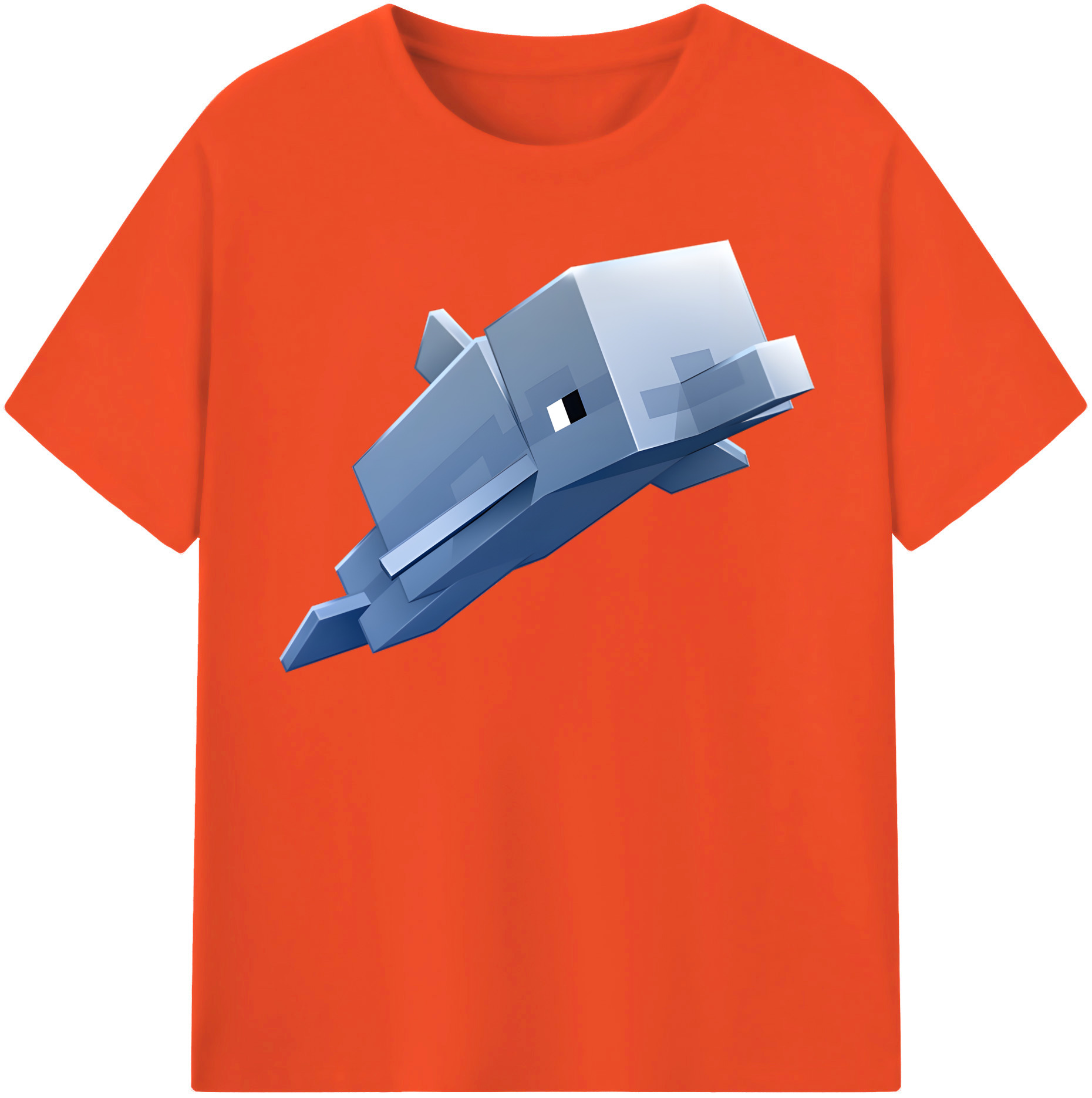（画像用） マインクラフト ブロックの世界 Minecraft MC Block world 綿100％半袖Tシャツ（フロントプリント）