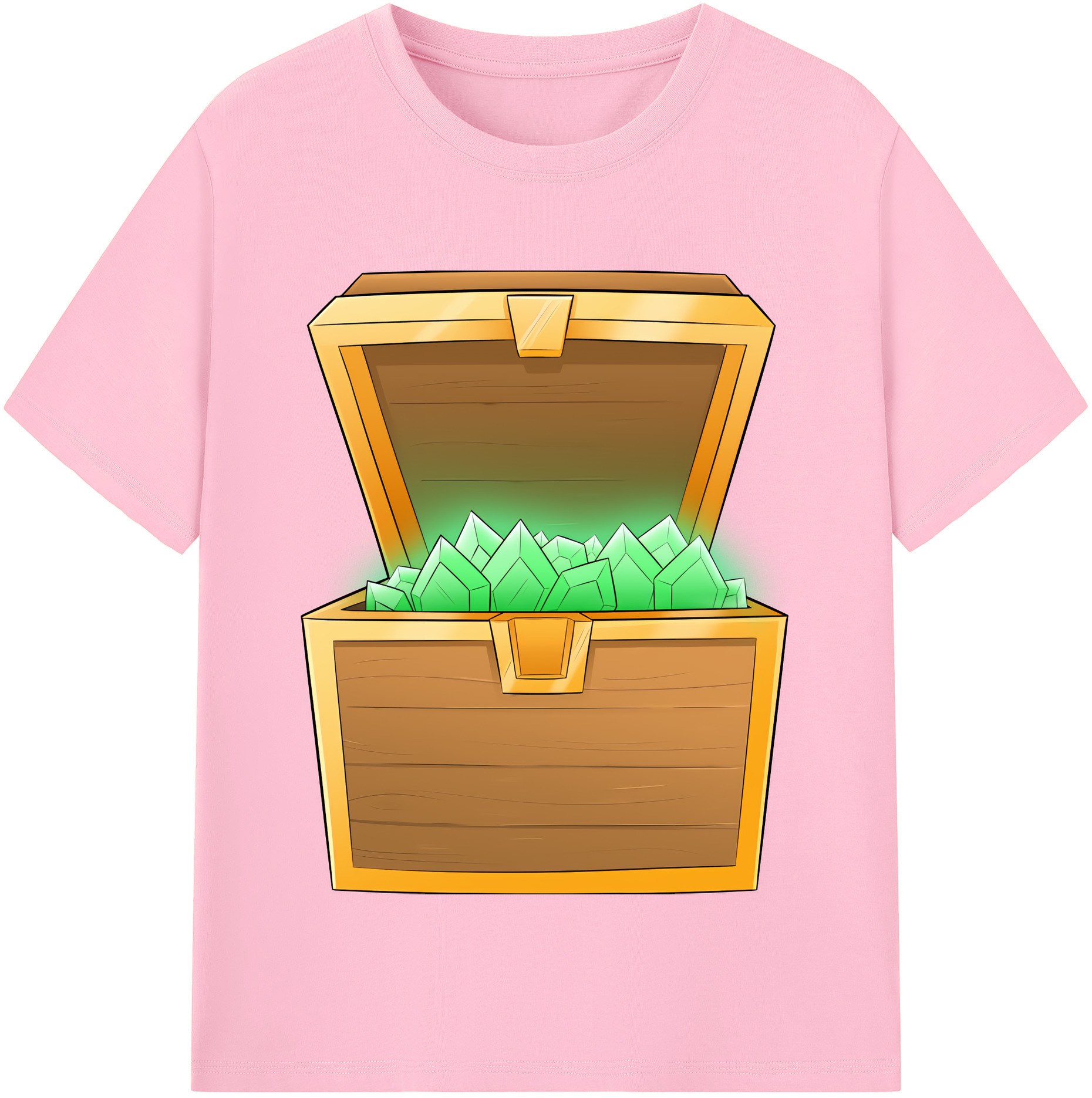 （画像用） マインクラフト ブロックの世界 Minecraft MC Block world 綿100％半袖Tシャツ（フロントプリント）
