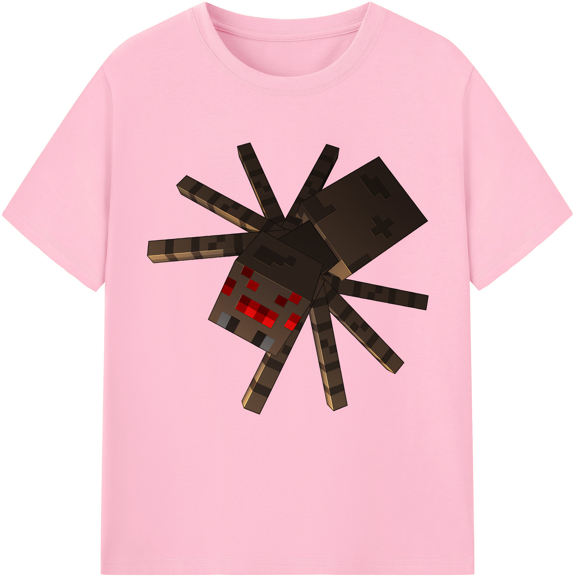 （画像用） マインクラフト ブロックの世界 Minecraft MC Block world 綿100％半袖Tシャツ（フロントプリント）